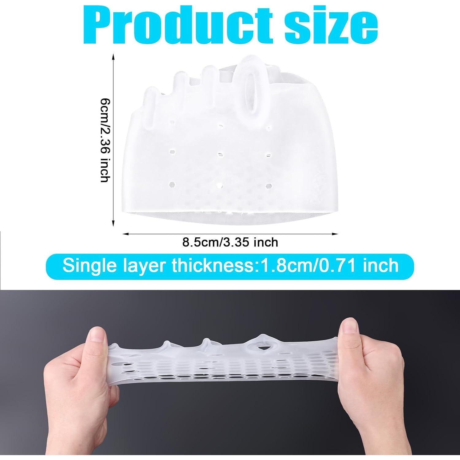 Separadores de Dedos de Silicona Gosknor - 4 Piezas, 8.5x6 cm