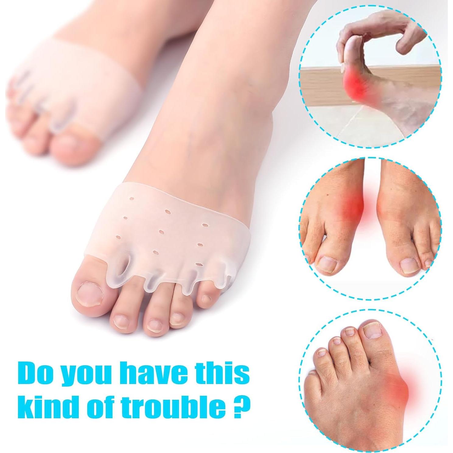 Separadores de Dedos de Silicona Gosknor - 4 Piezas, 8.5x6 cm