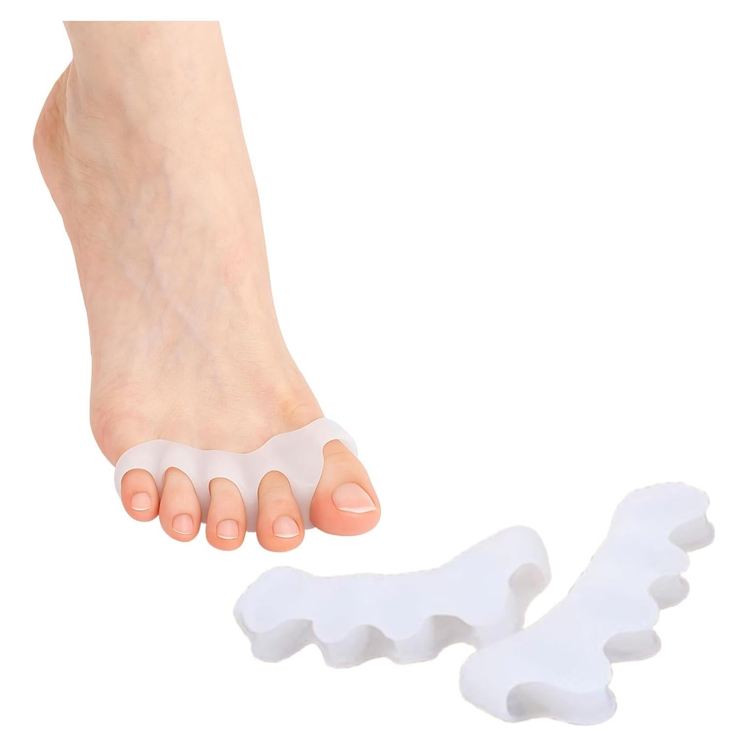 Separadores de Dedos de Gel para Pies - Alivio de Juanetes y Dedos Superpuestos - Unisex