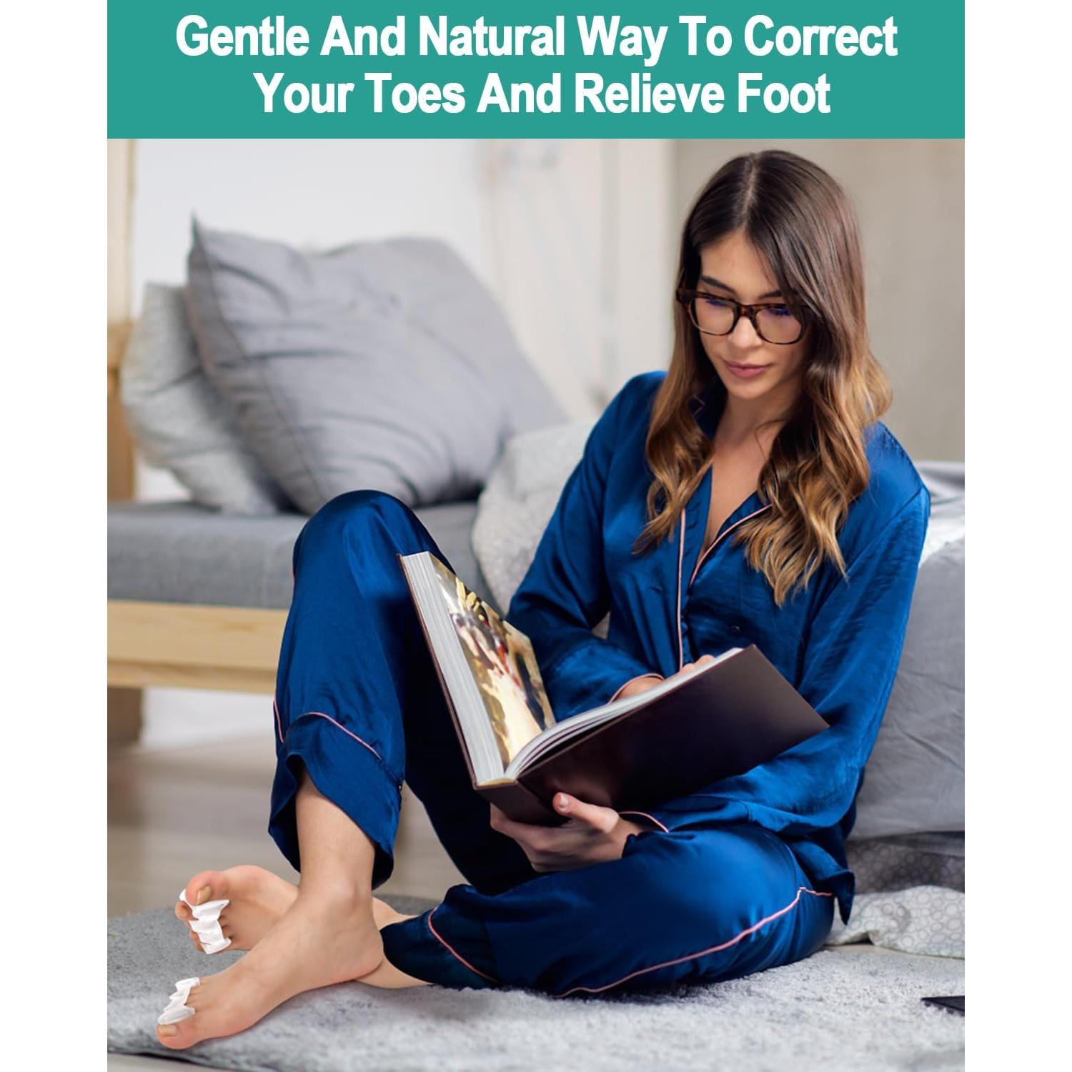 Separadores de Dedos de Silicona BLATOWN - 2 Pairs para Alivio de Juanetes