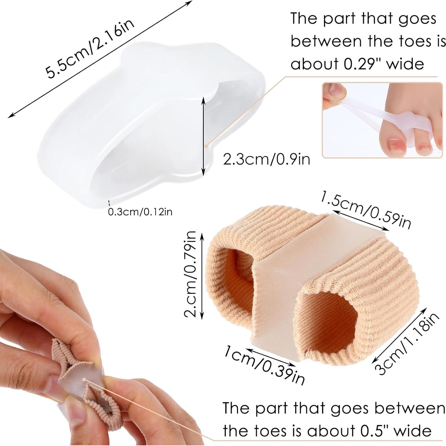 Separadores de Dedos de Pies Qianyu 2 Pcs Corrector Juanetes