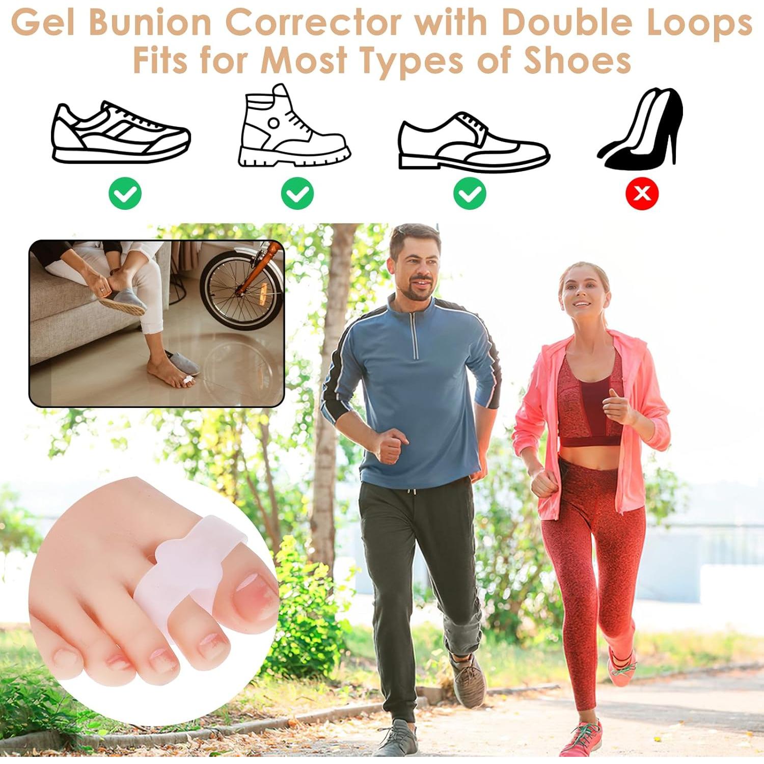 Separadores de Dedos de Pies Qianyu 2 Pcs Corrector Juanetes