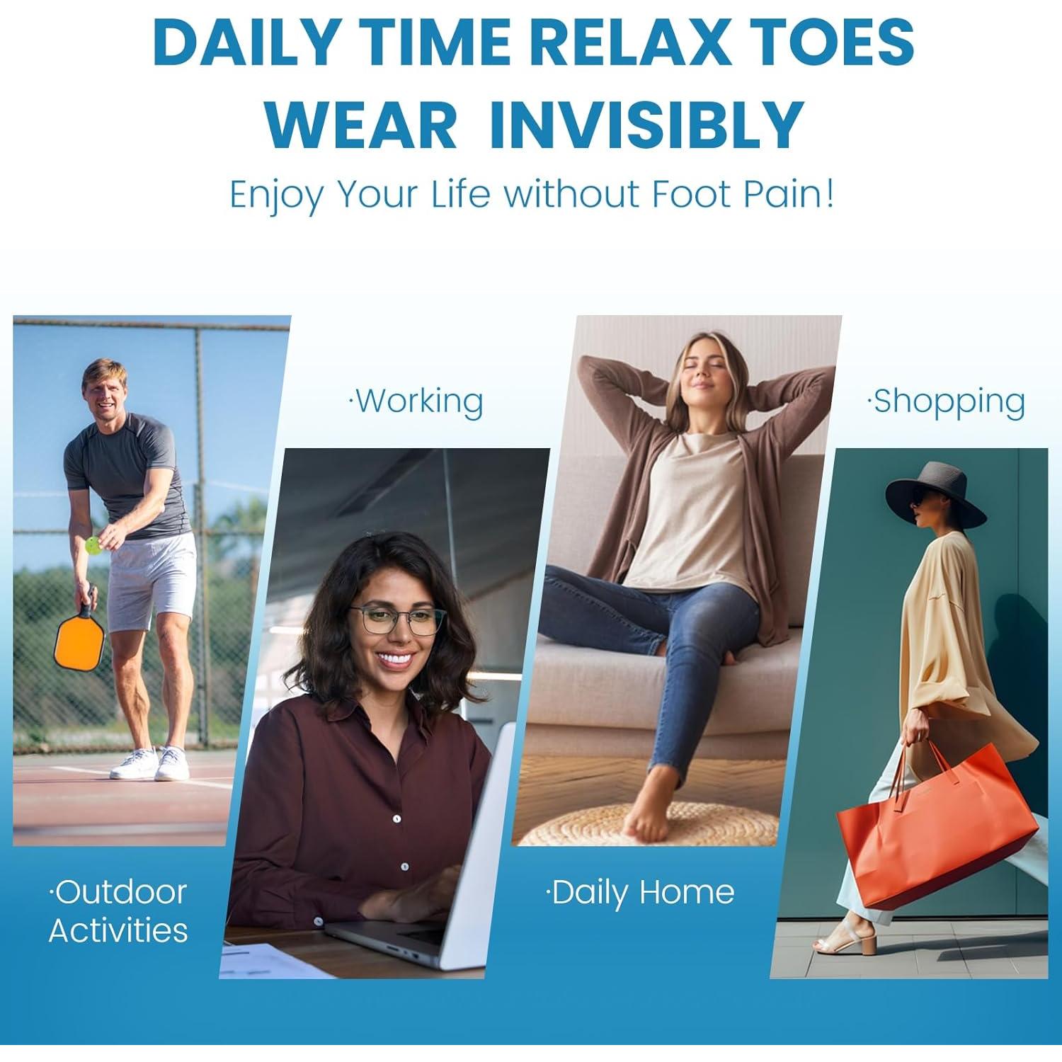 Separadores de Dedos de Silicona Happiby para Juanetes - 10 Piezas