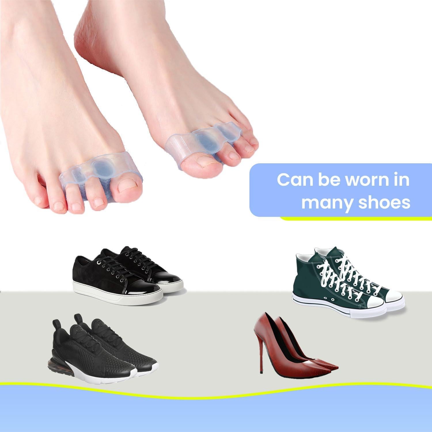 Separadores de Dedos Correctores de Juanetes XREKNOi - Azul Claro