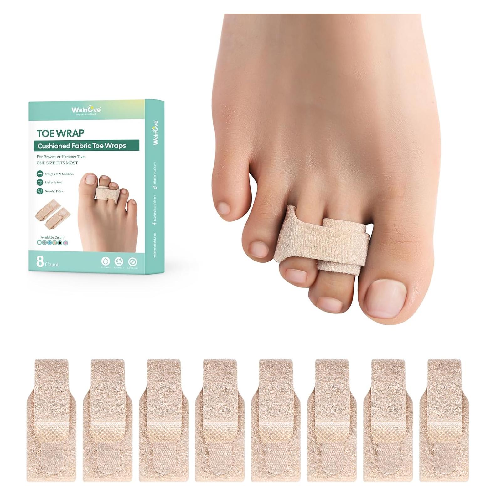 Corrector de Dedo en Martillo Welnove - 8 Vendajes Beige