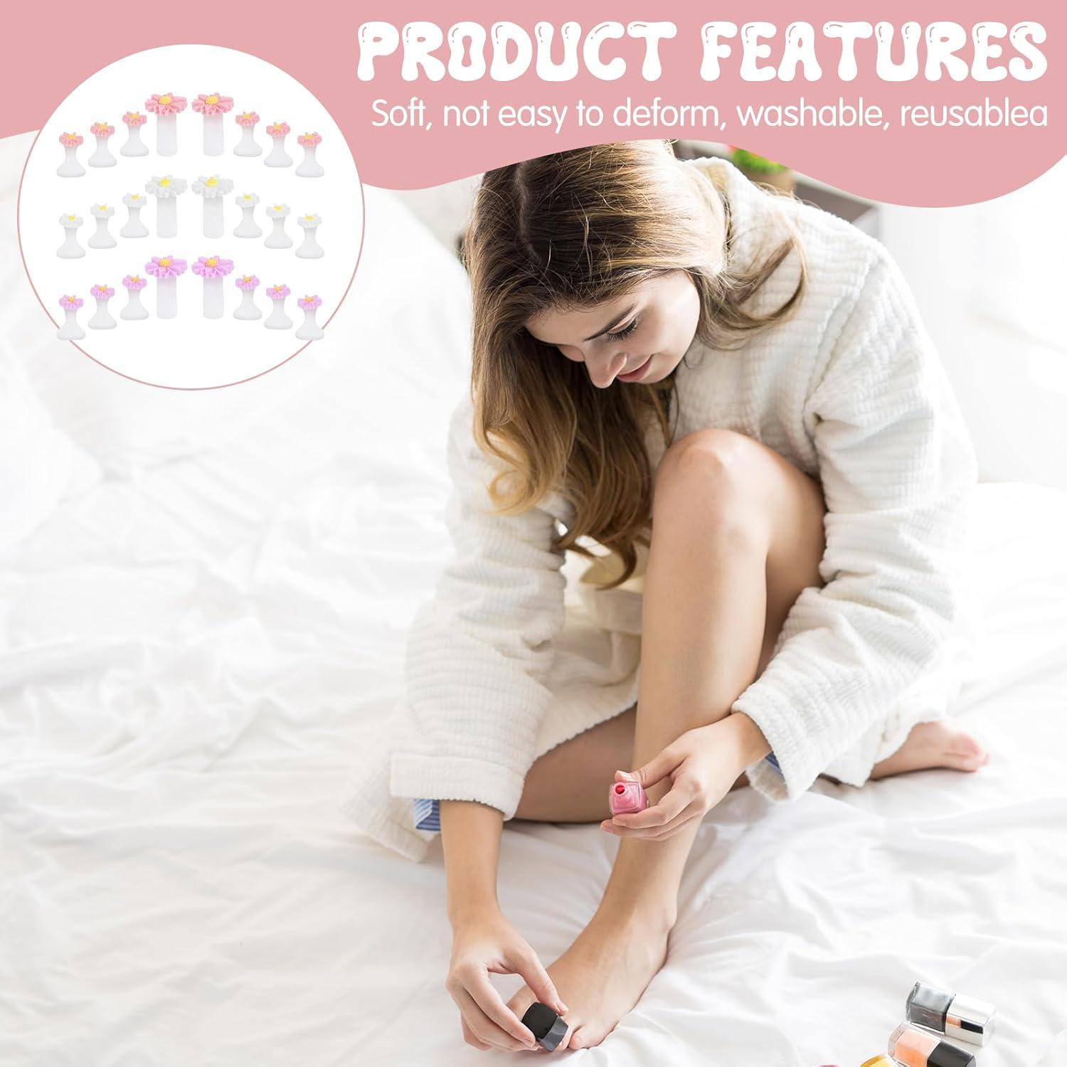 Separadores de Dedos de Silicona Sorcristy - 24 Piezas