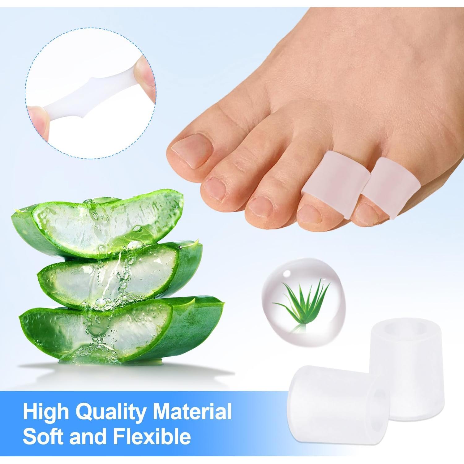 24 Protectores de Dedos de Silicona heqxwl para Alivio del Dolor