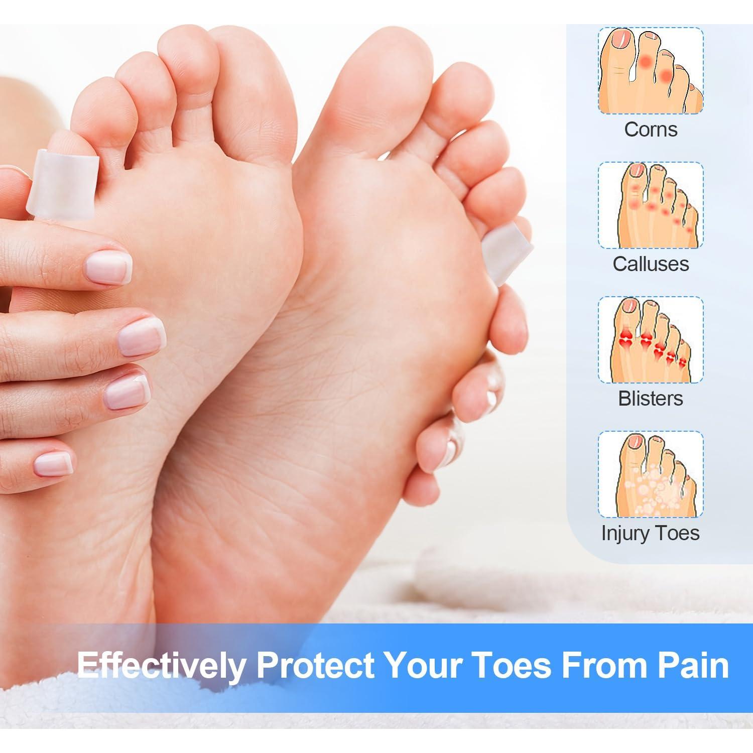 24 Protectores de Dedos de Silicona heqxwl para Alivio del Dolor