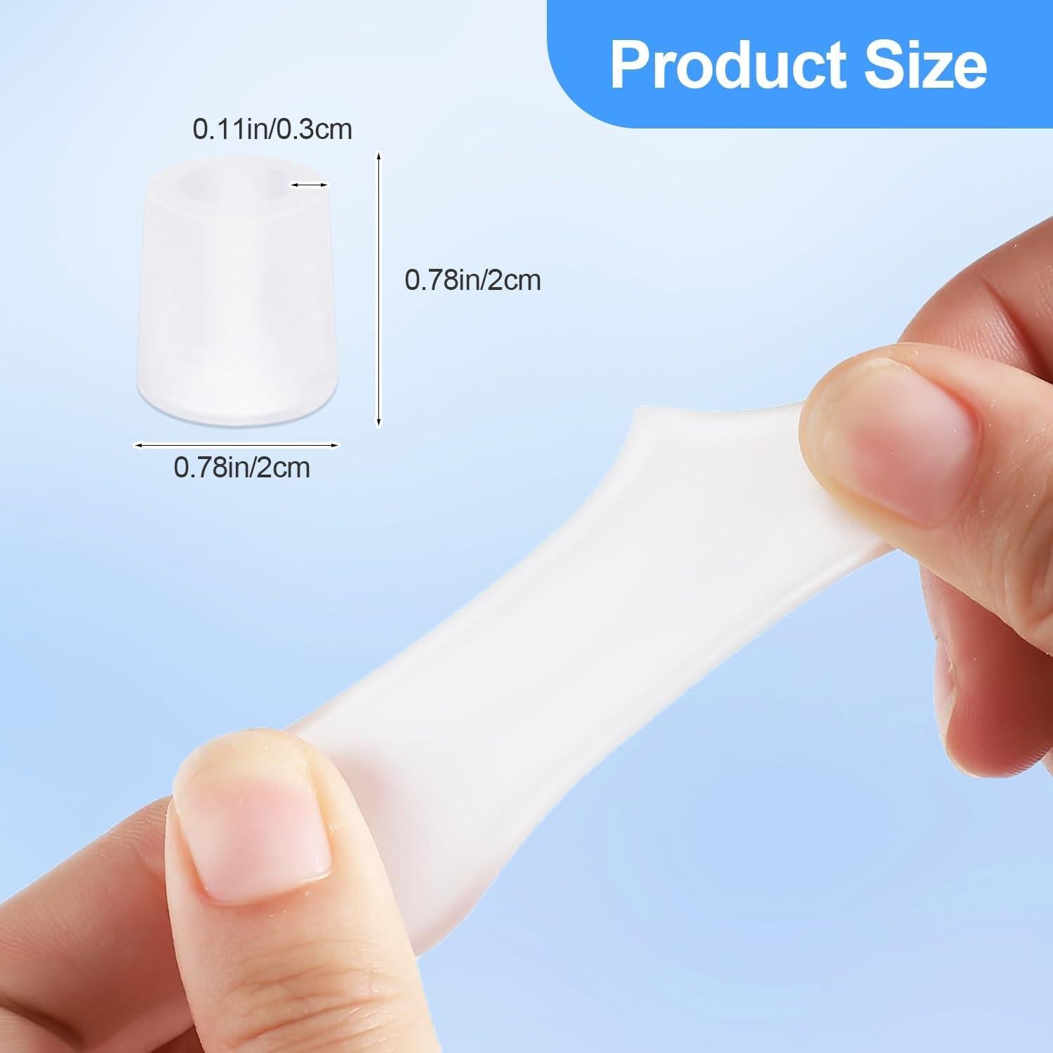 24 Protectores de Dedos de Silicona heqxwl para Alivio del Dolor