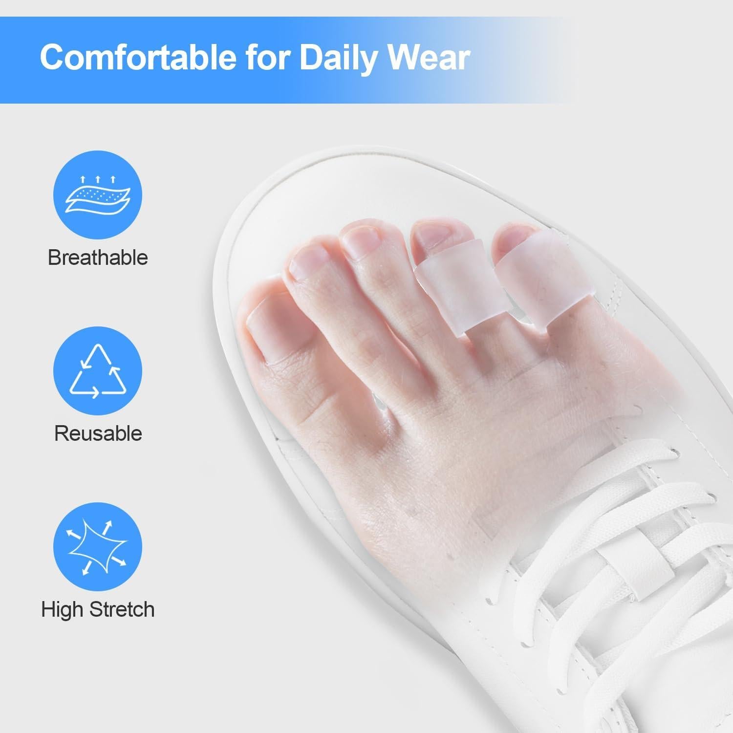 24 Protectores de Dedos de Silicona heqxwl para Alivio del Dolor