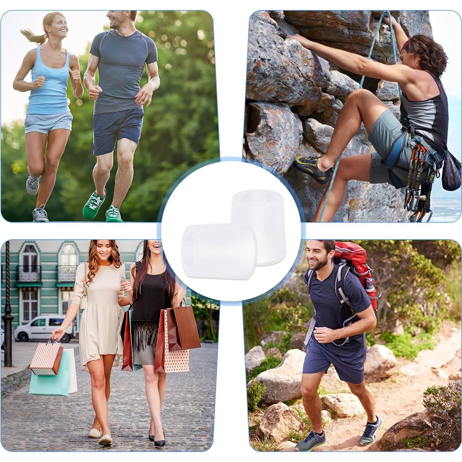 24 Protectores de Dedos de Silicona heqxwl para Alivio del Dolor