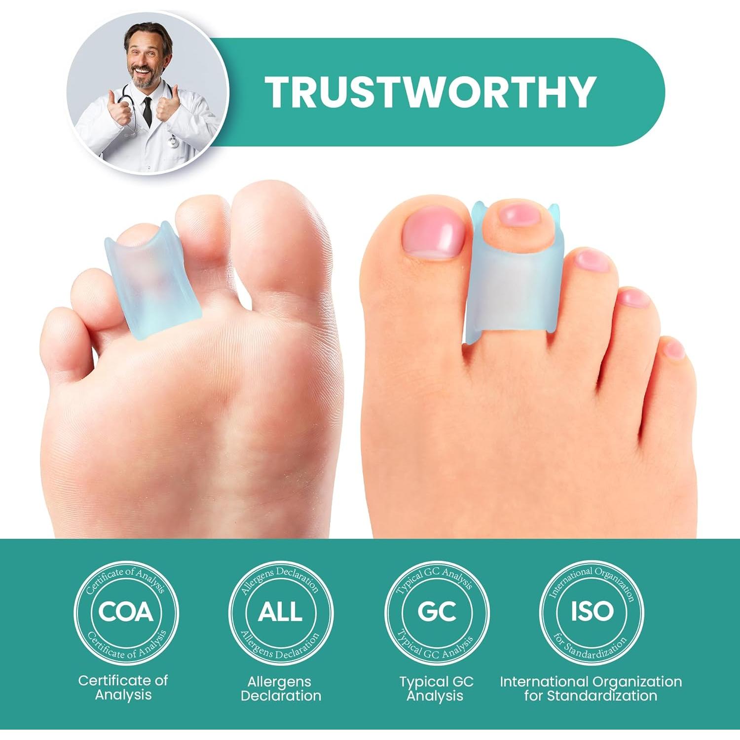 Corrector de Dedo en Garra Welnove - 6 Férulas Reutilizables Azul