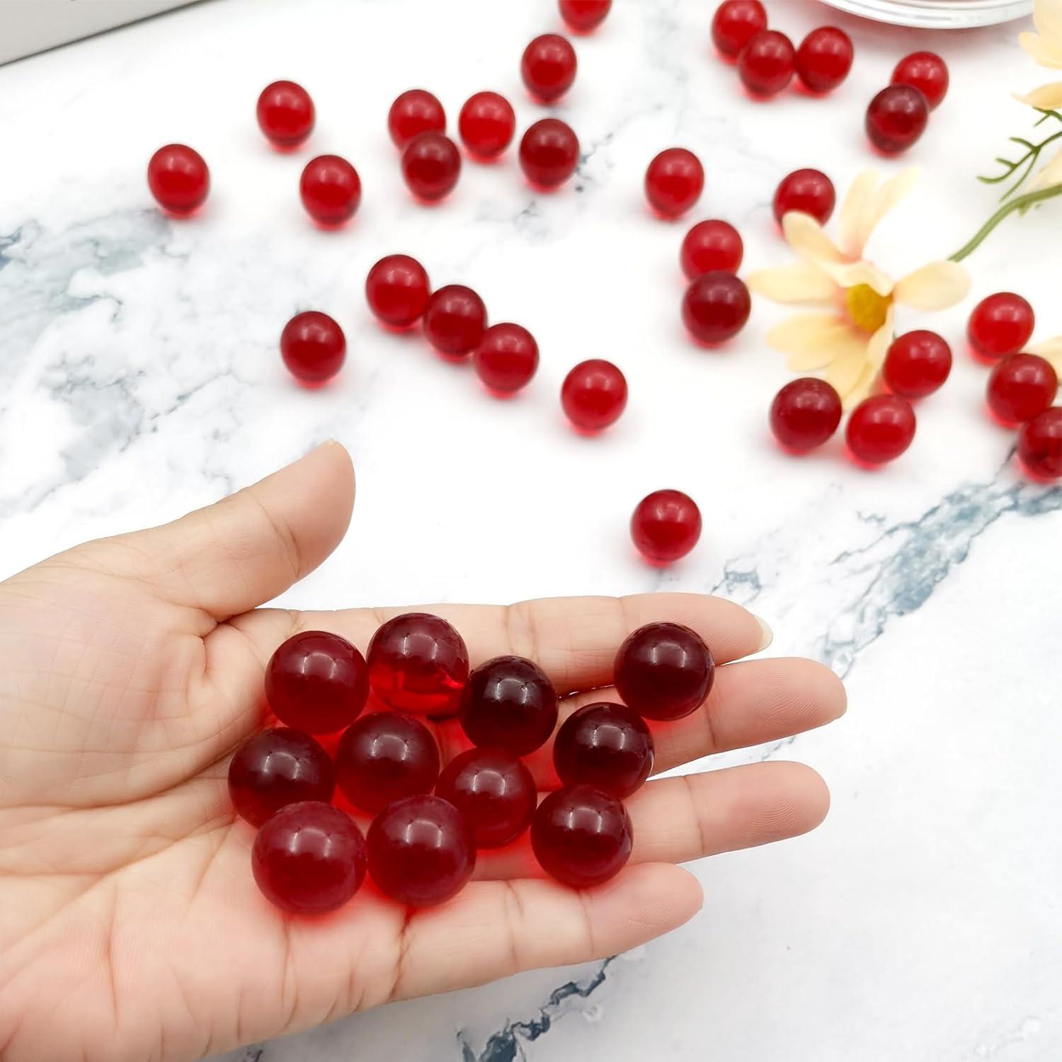 Canicas de Vidrio Zalaxt Rojas 120 Piezas 16mm