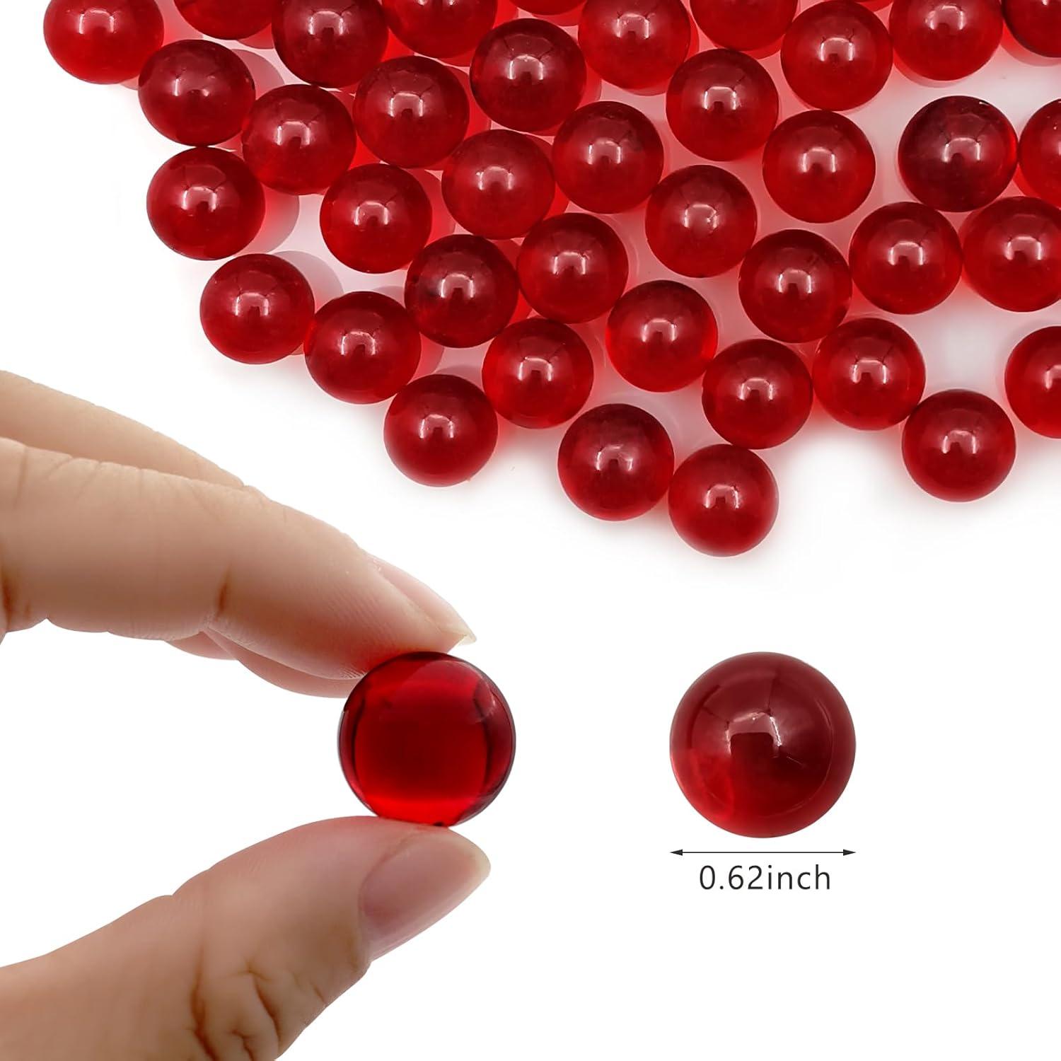 Canicas de Vidrio Zalaxt Rojas 120 Piezas 16mm