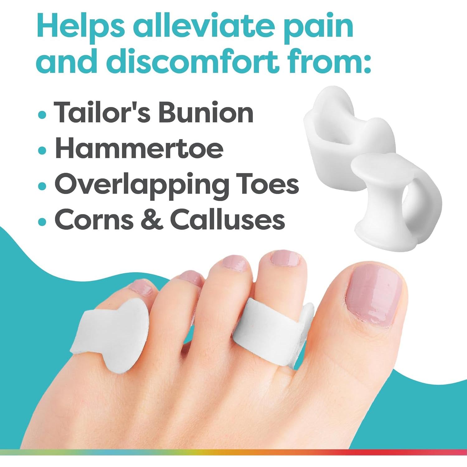 Separadores de Dedo Meñique ZenToes - Corrector de Juanete - Paquete de 4