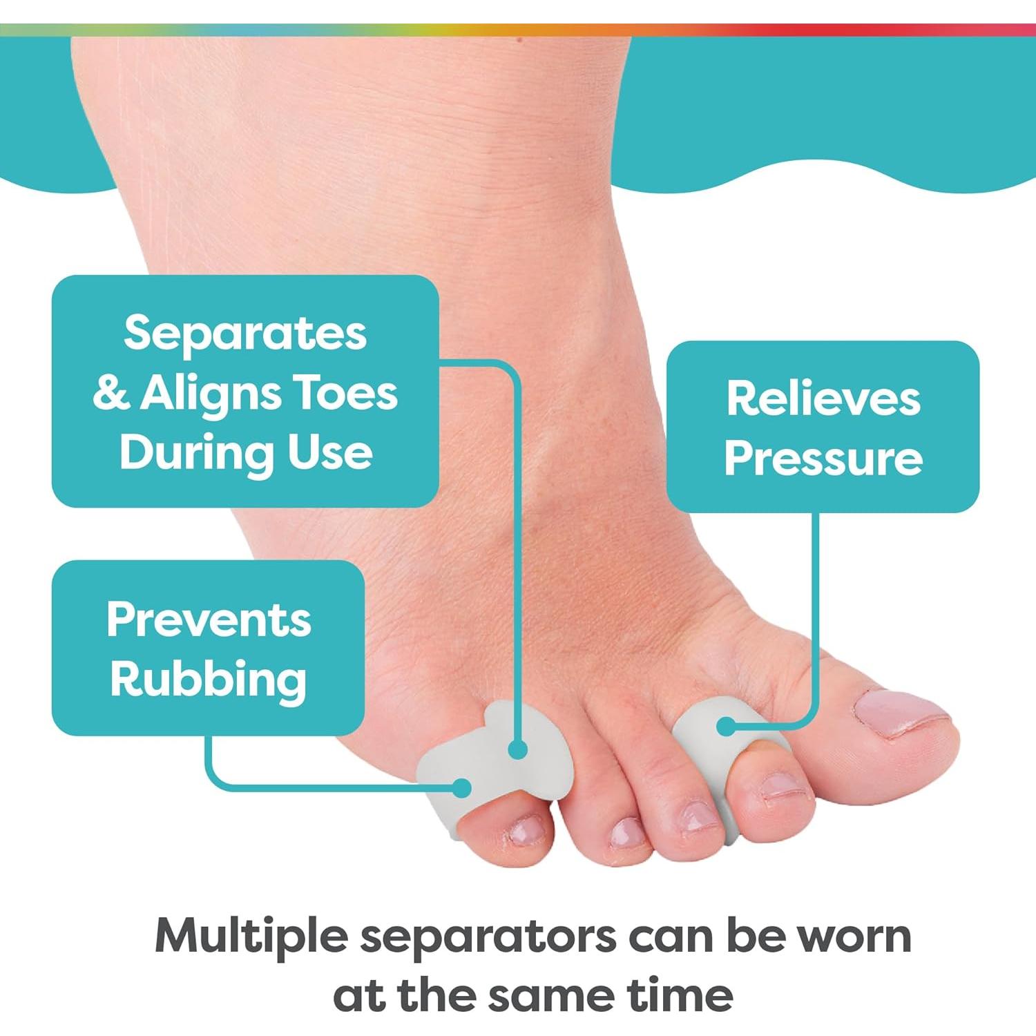 Separadores de Dedo Meñique ZenToes - Corrector de Juanete - Paquete de 4