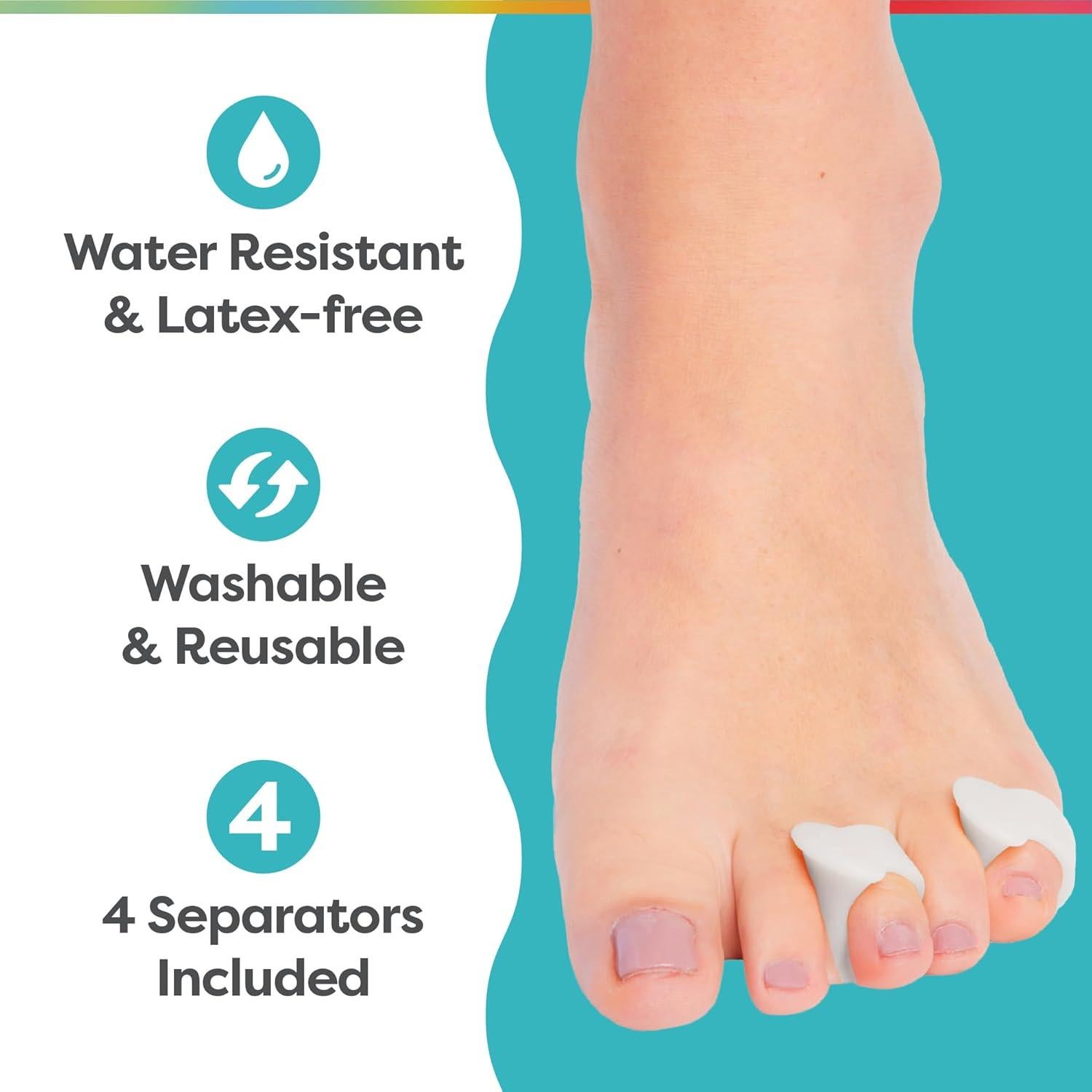 Separadores de Dedo Meñique ZenToes - Corrector de Juanete - Paquete de 4