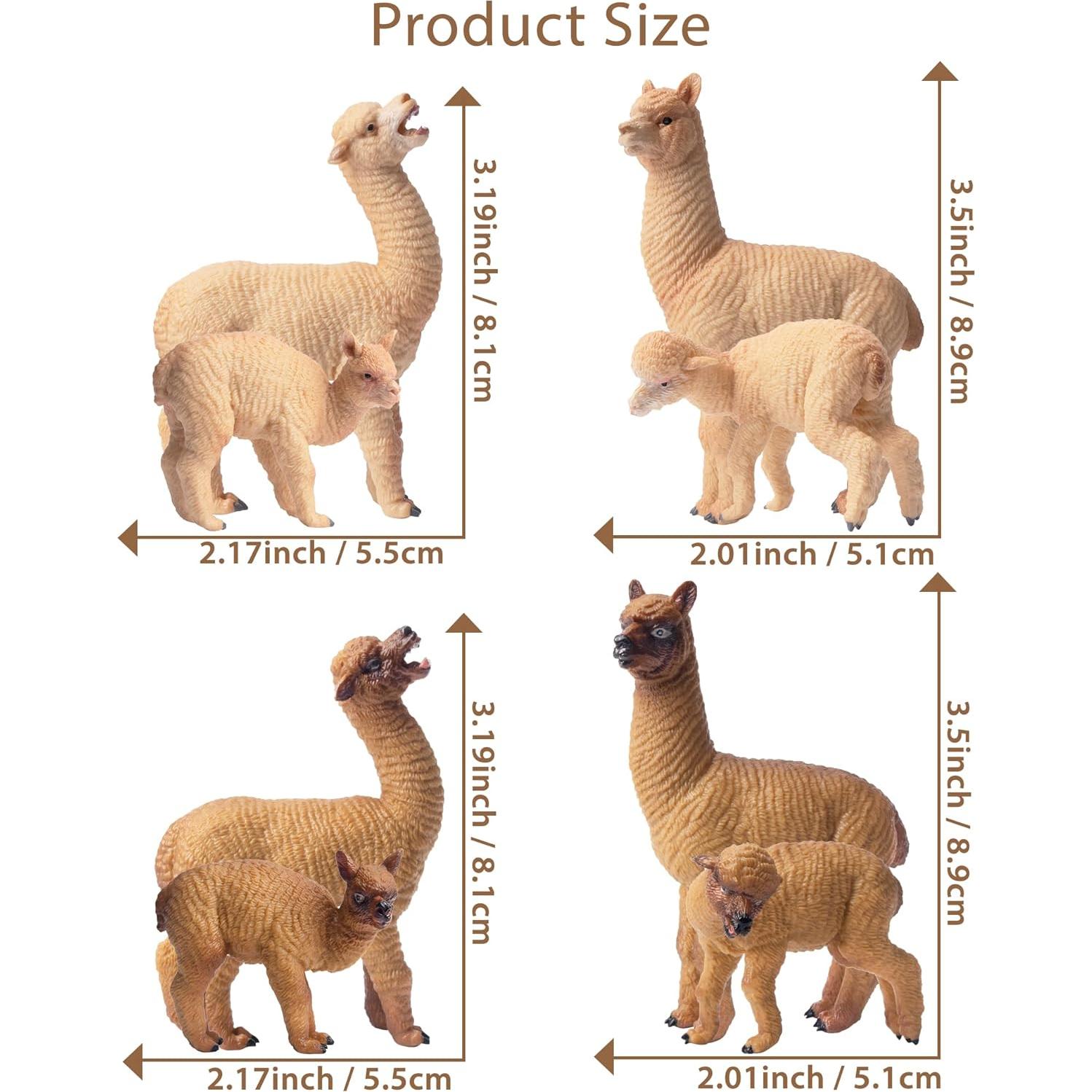 Figuras de Alpaca Toymany 8PCS Juguete Educativo Realista