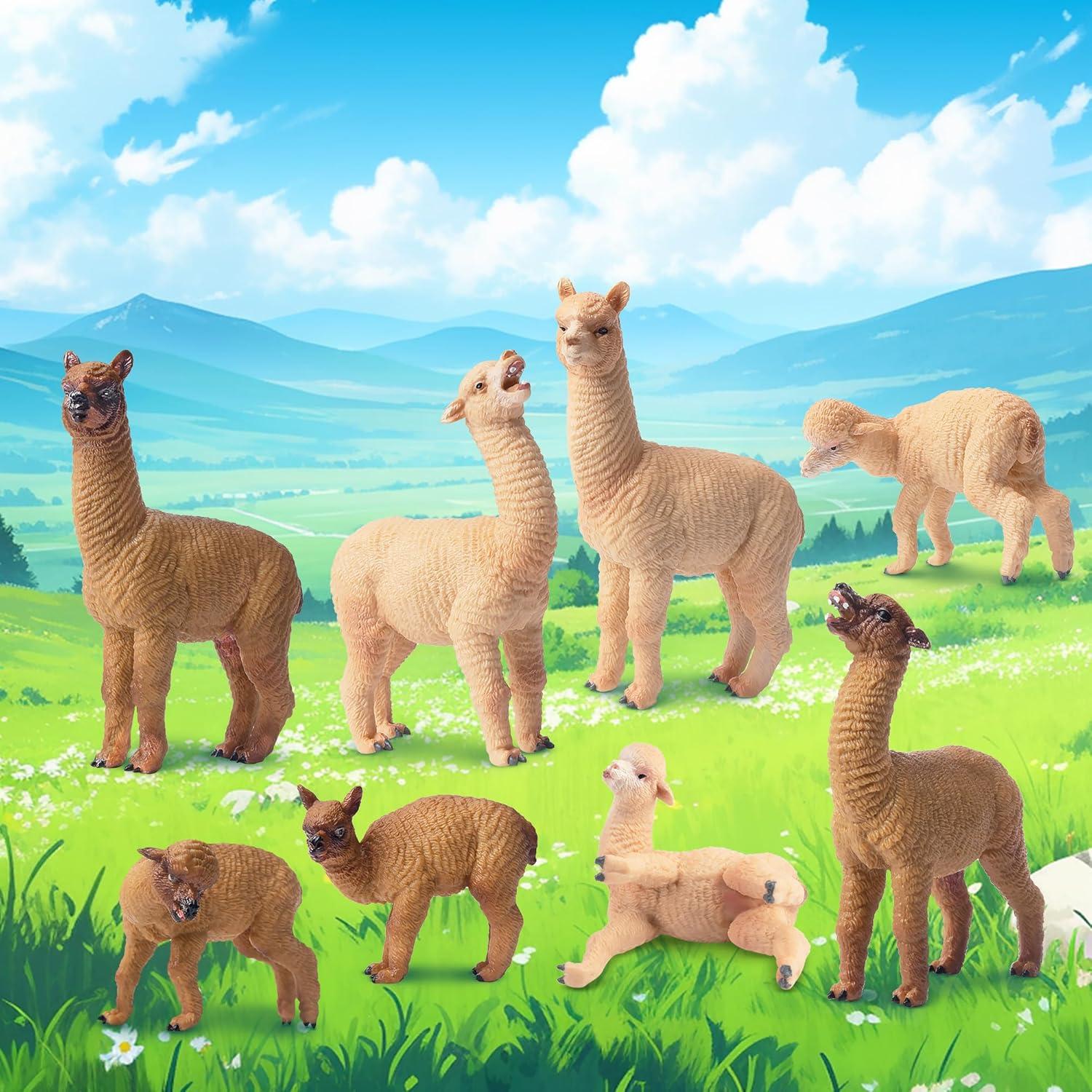 Figuras de Alpaca Toymany 8PCS Juguete Educativo Realista