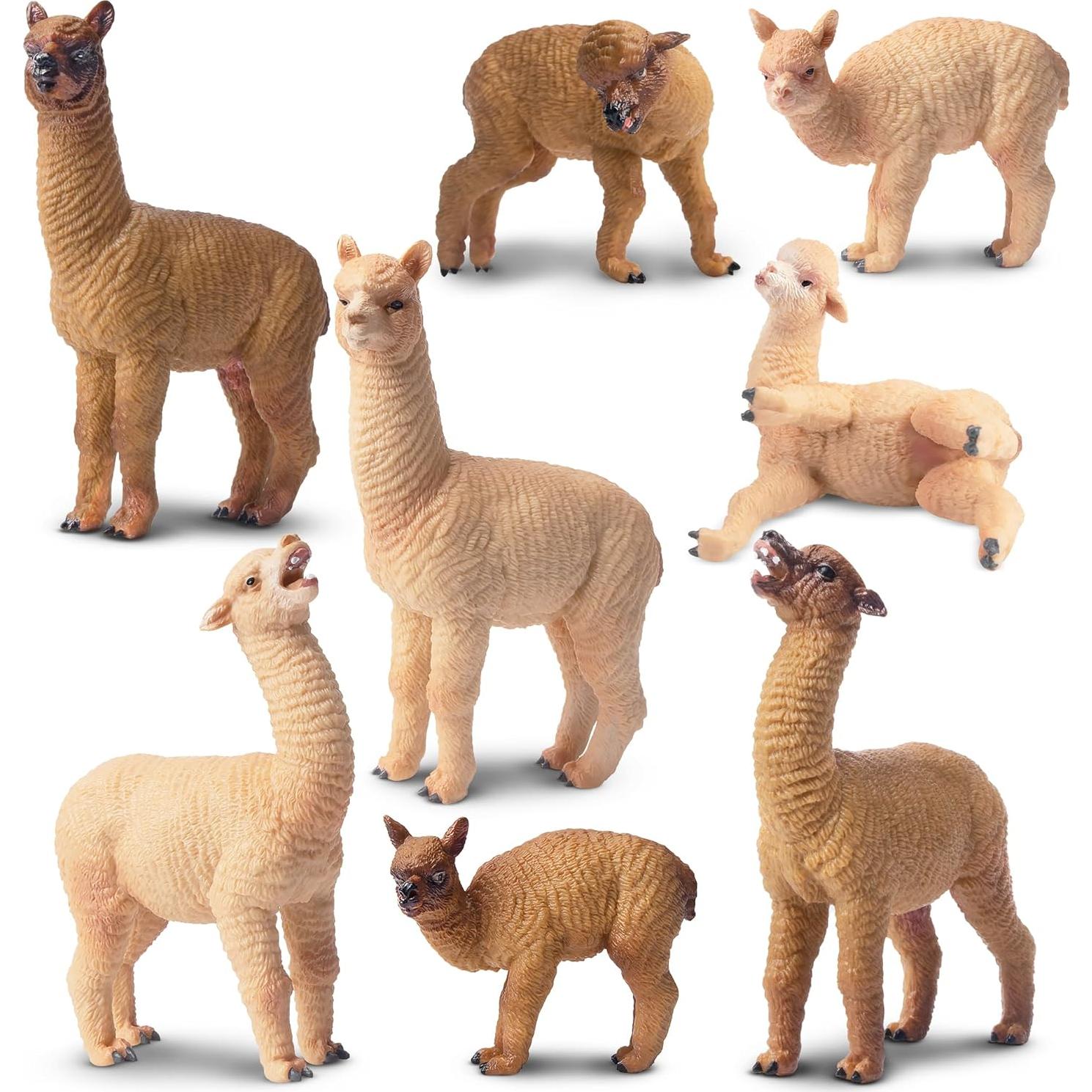 Figuras de Alpaca Toymany 8PCS Juguete Educativo Realista
