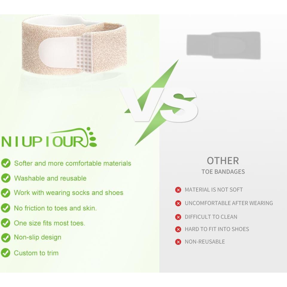 Fajas para Dedos Niupiour - 8 Vendajes de Tela para Alivio