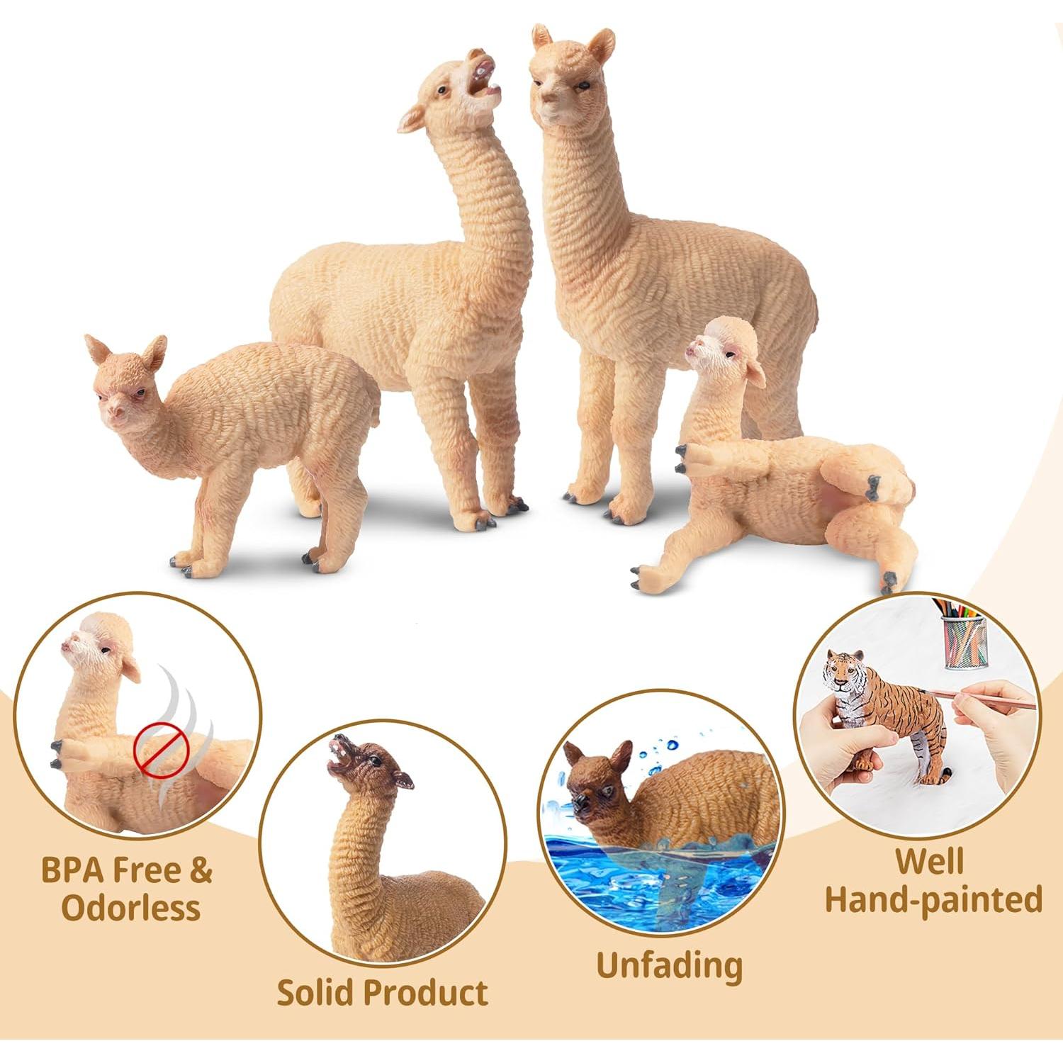 Figuras de Alpaca Toymany 8PCS Juguete Educativo Realista