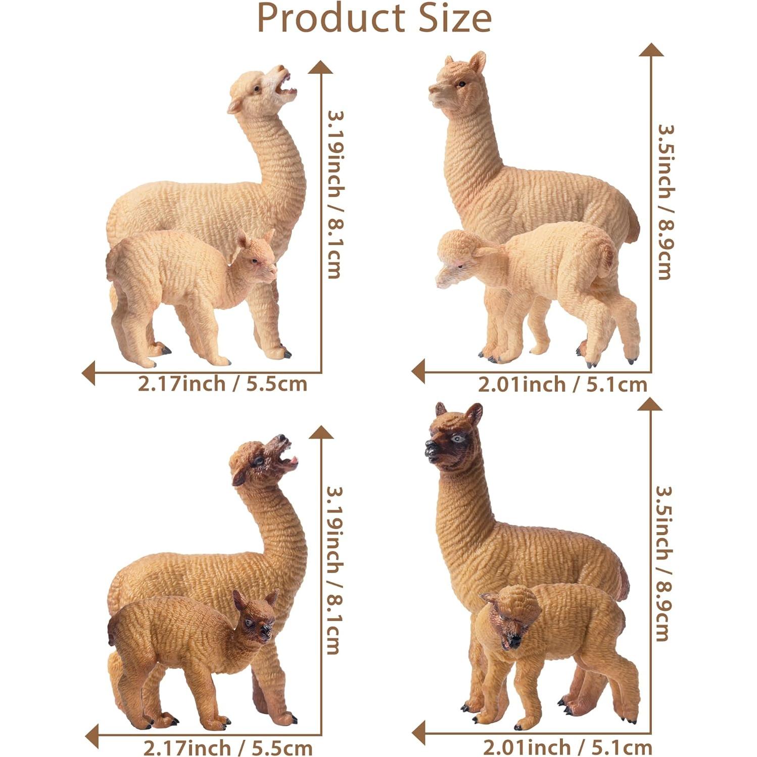 Figuras de Alpaca Toymany 8PCS Juguete Educativo Realista