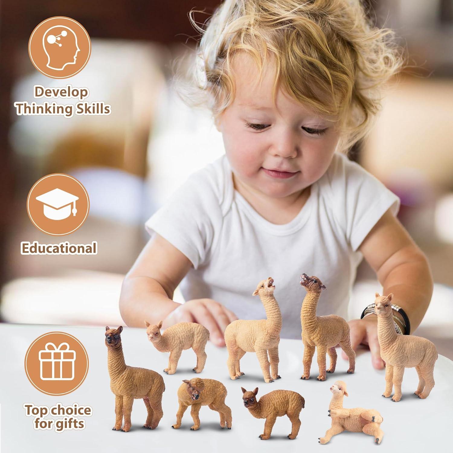 Figuras de Alpaca Toymany 8PCS Juguete Educativo Realista
