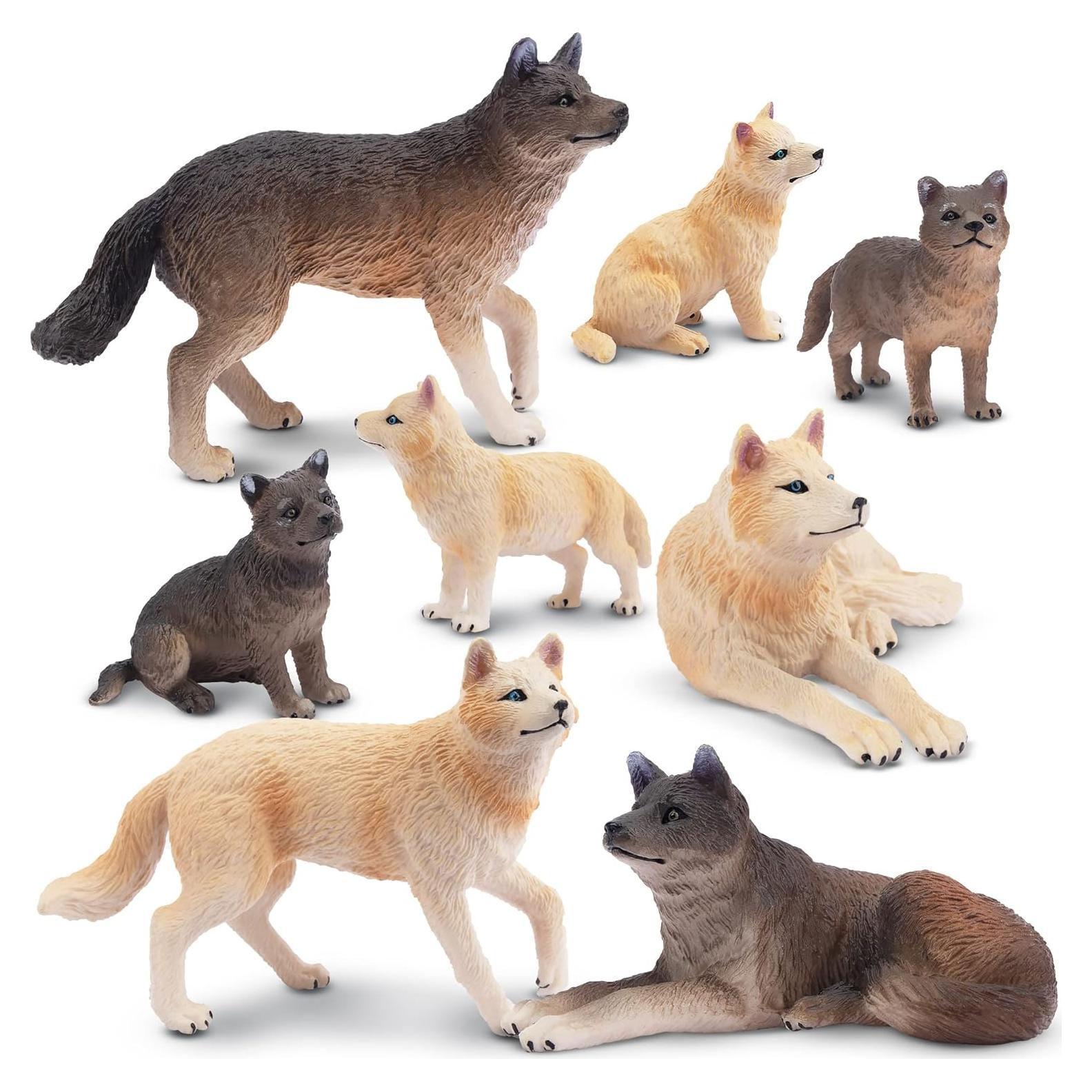 Figuras de Lobo Toymany 8PCS Juguetes Educativos Realistas