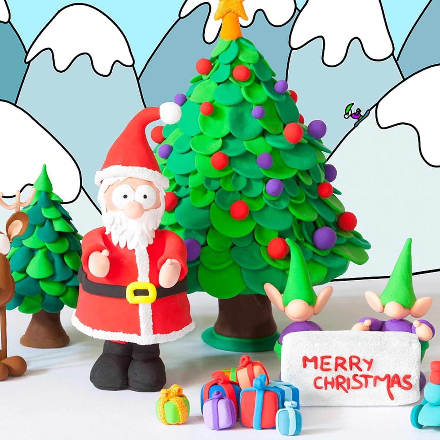 Kit de Arcilla de Secado al Aire Exptolii 24 Colores y Herramientas