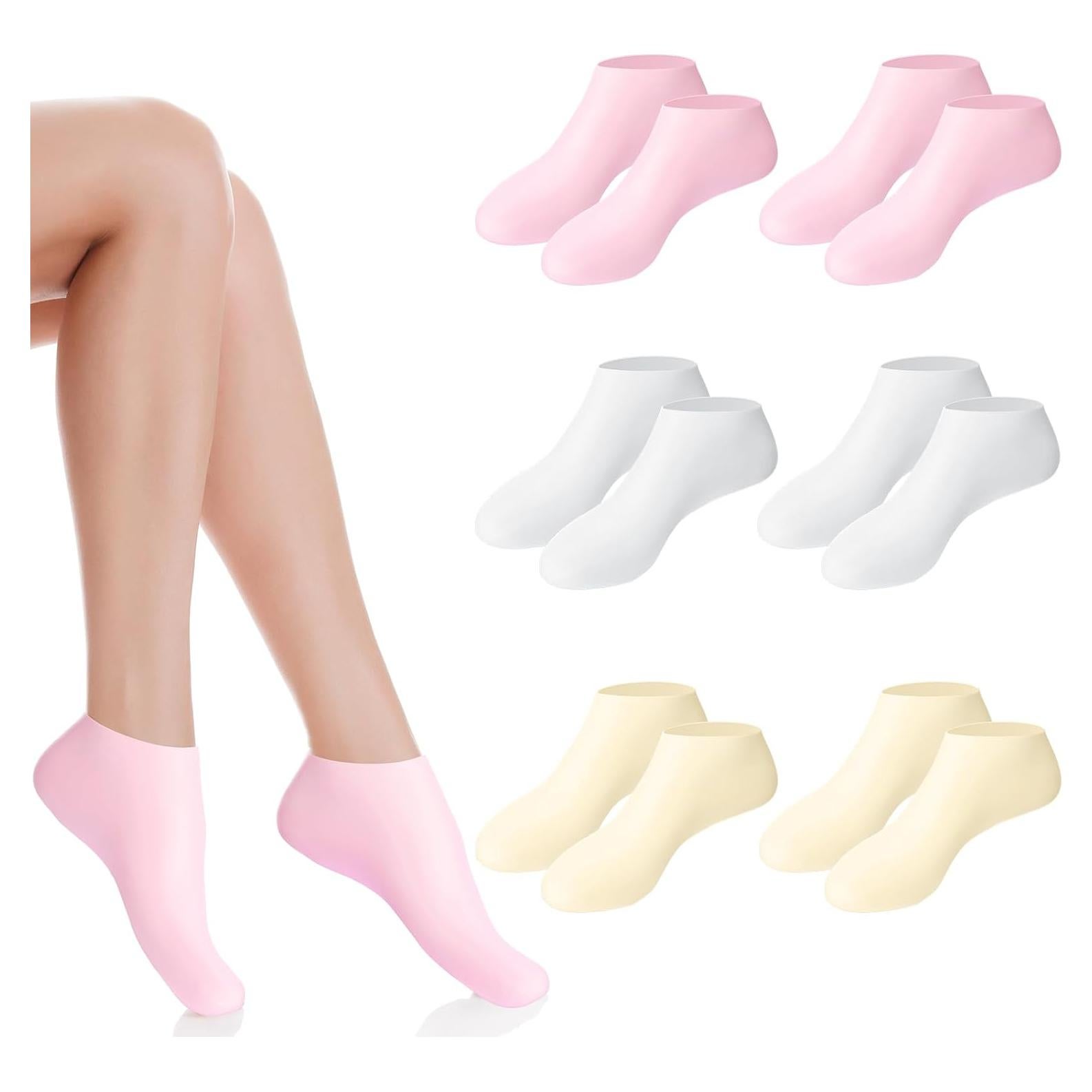 Calcetines Hidratantes de Silicona XANGNIER - 6 Pares para Pies Secos