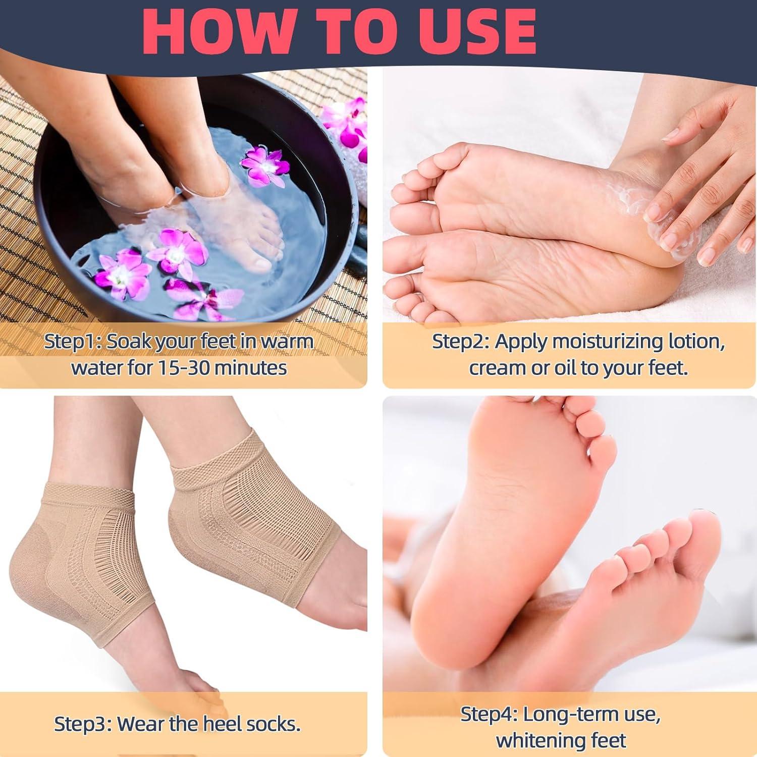 Calcetines Hidratantes para Talones Agrietados Mickee - 2 Pares