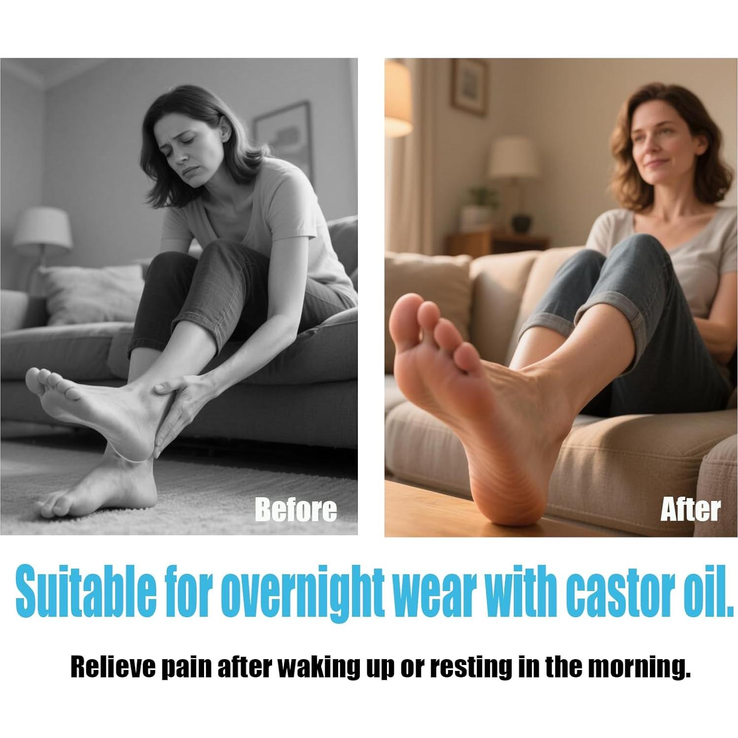 Calcetines Hidratantes de Talón VDFZHL con Aceite de Ricino - Azul