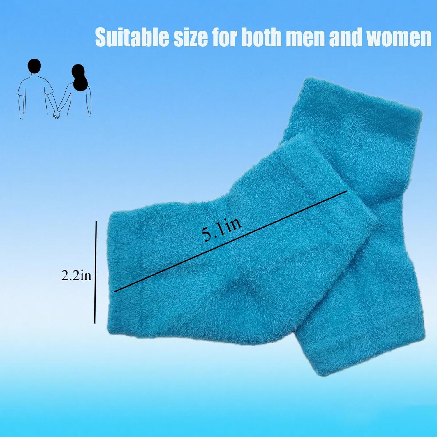 Calcetines Hidratantes de Talón VDFZHL con Aceite de Ricino - Azul