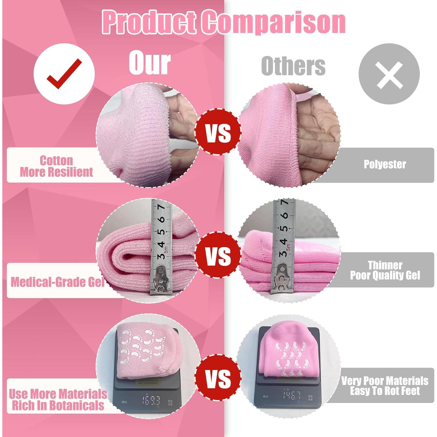 Calcetines Hidratantes de Silicona Sagry - 2 Pares para Pies Secos