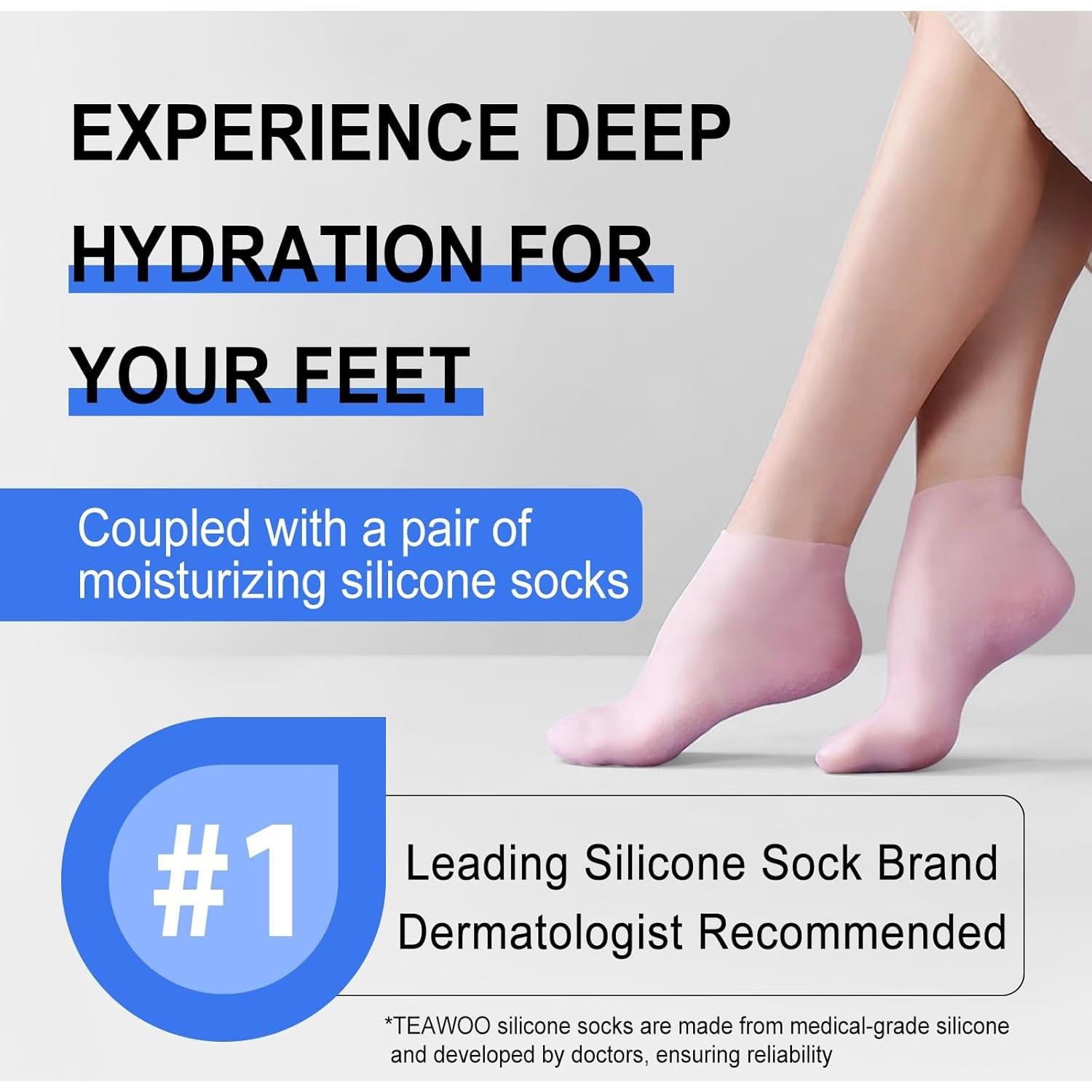 Crema para Pies Ultra Hidratante TEAWOO 150g con Calcetines