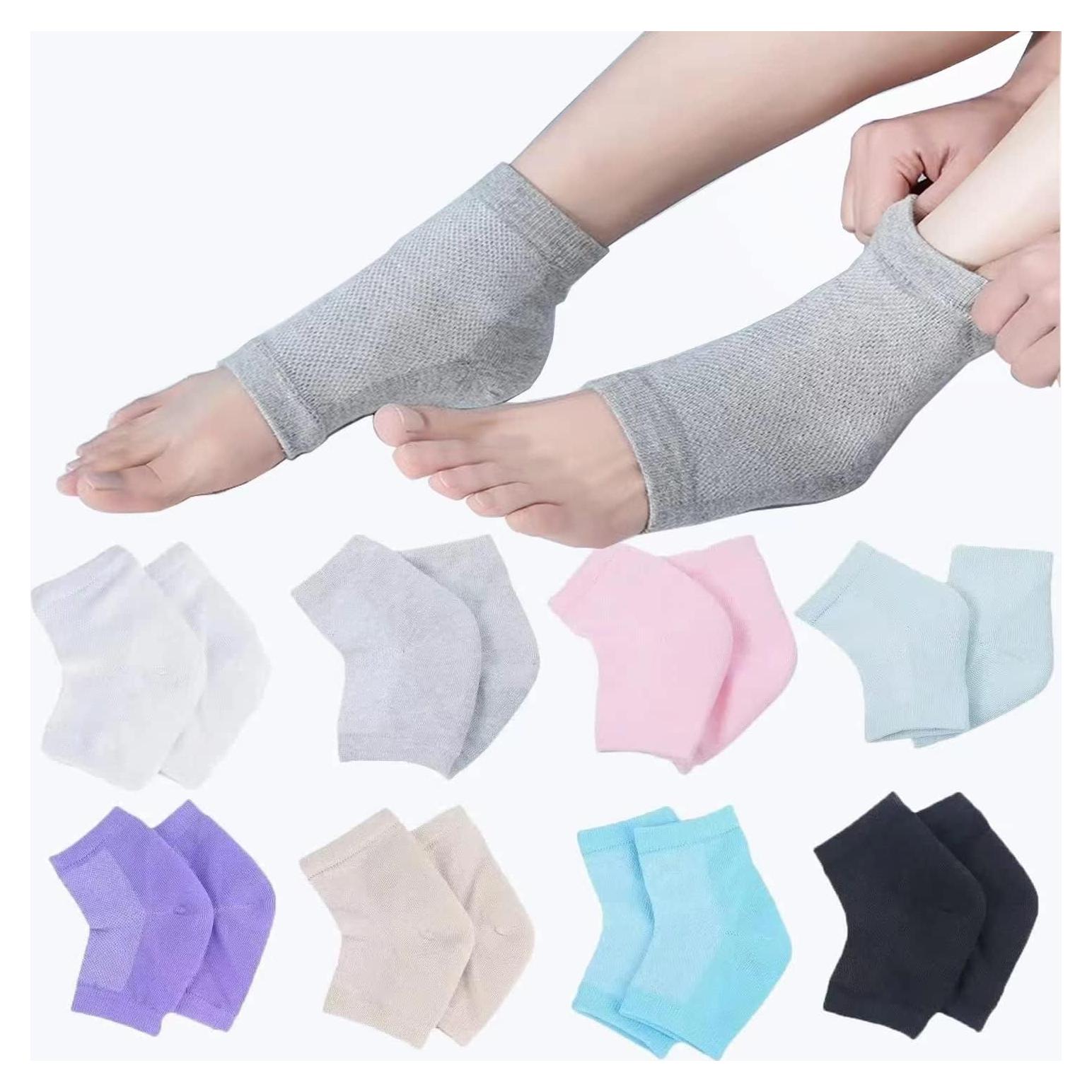 8 Pares de Calcetines Hidratantes Sin Dedos YSAFAI para Pies Secos