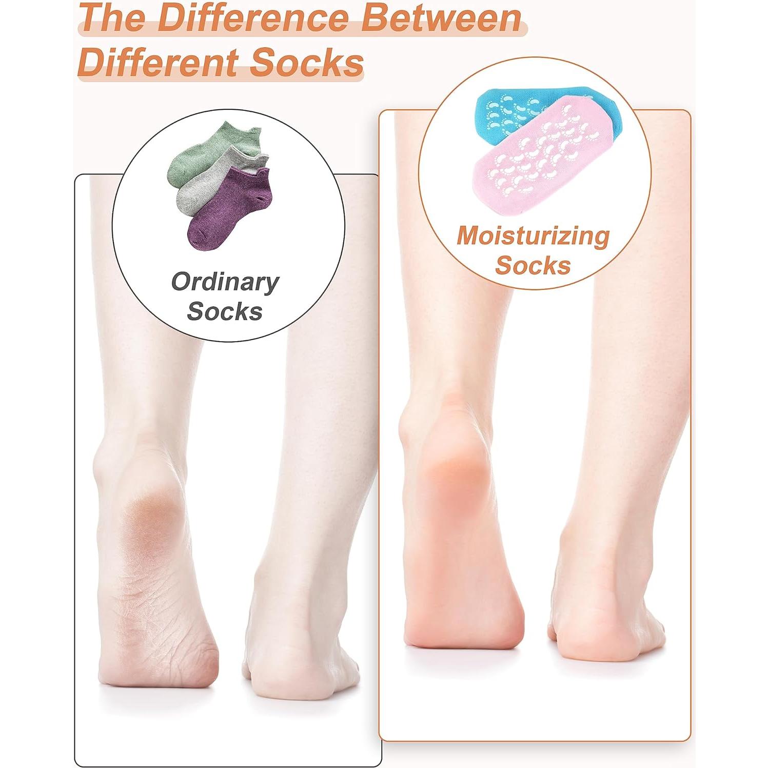 Calcetines Hidratantes DF - 2 Pares para Pies Secos y Agrietados