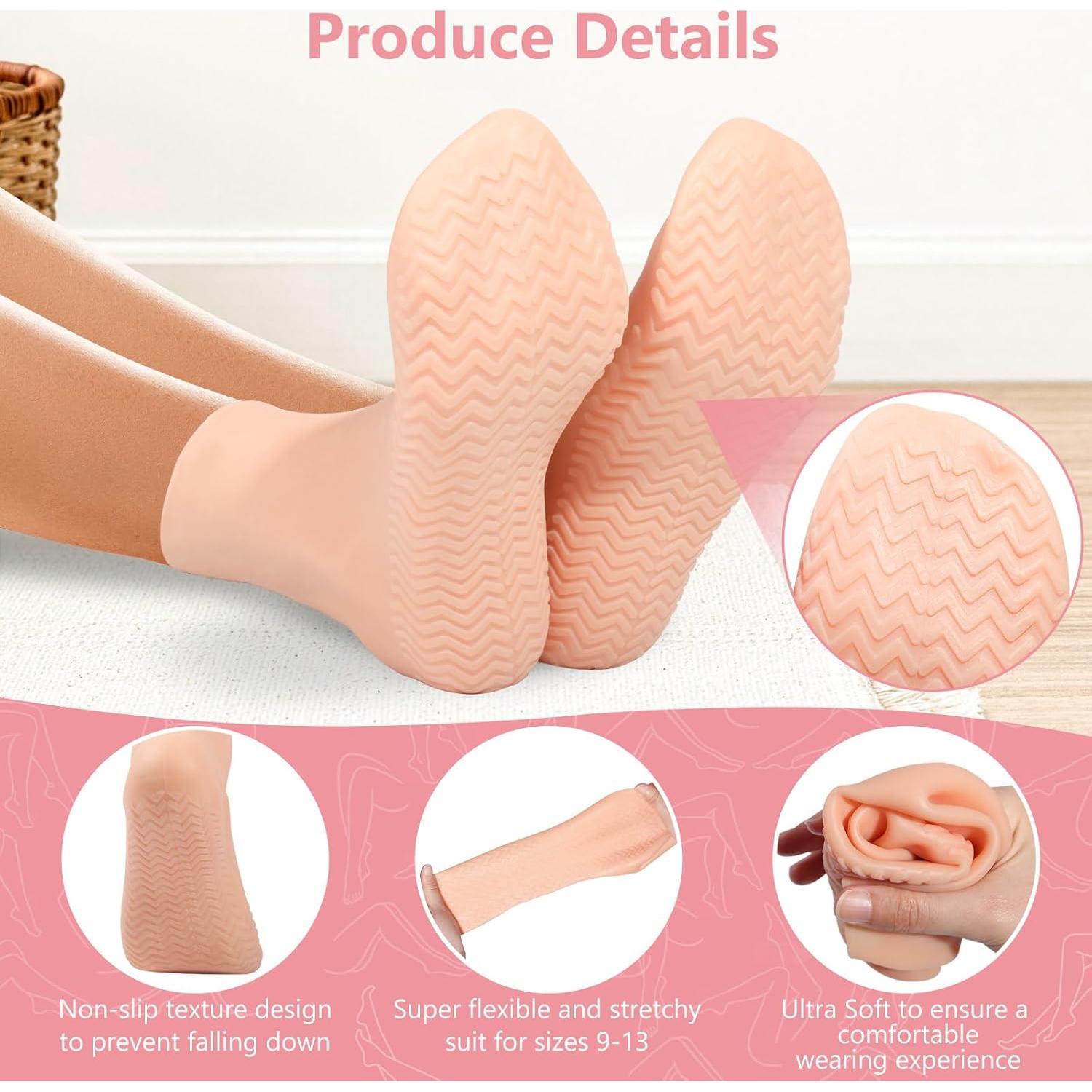 Calcetines Hidratantes de Silicona Vigdit XL Antideslizantes - 2 Pares