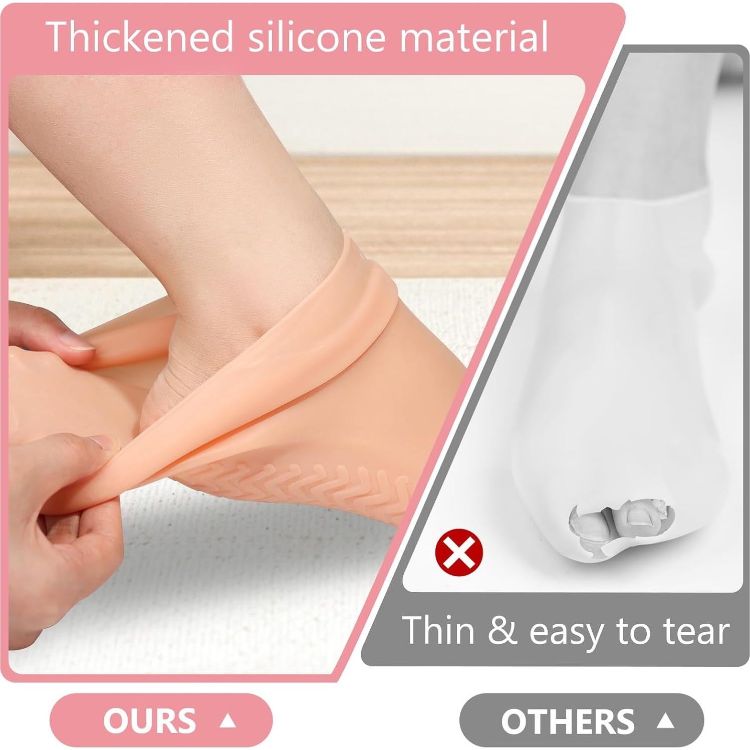 Calcetines Hidratantes de Silicona Vigdit XL Antideslizantes - 2 Pares