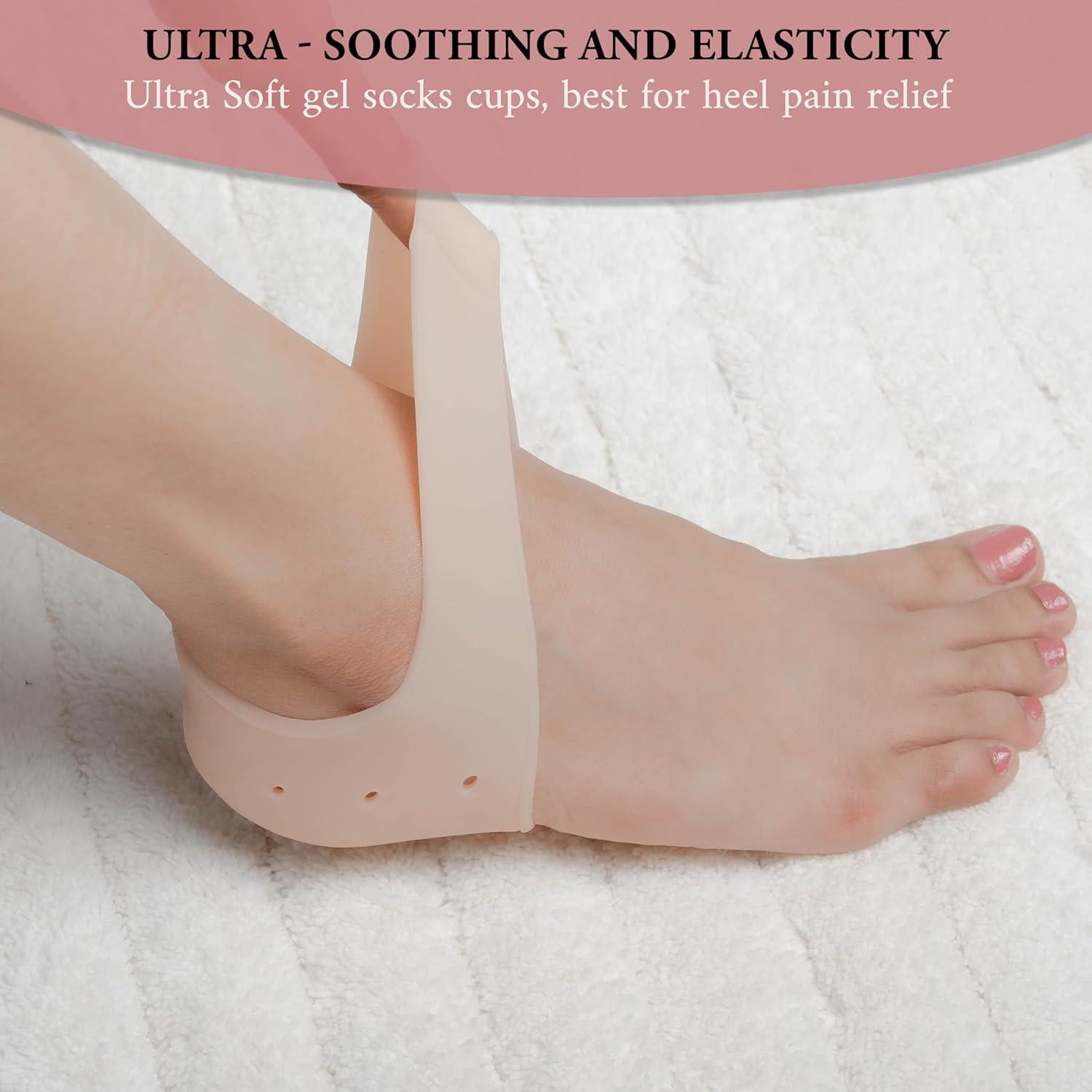 Protectores de Talón de Silicona Wonder Care - Alivio Ampollas