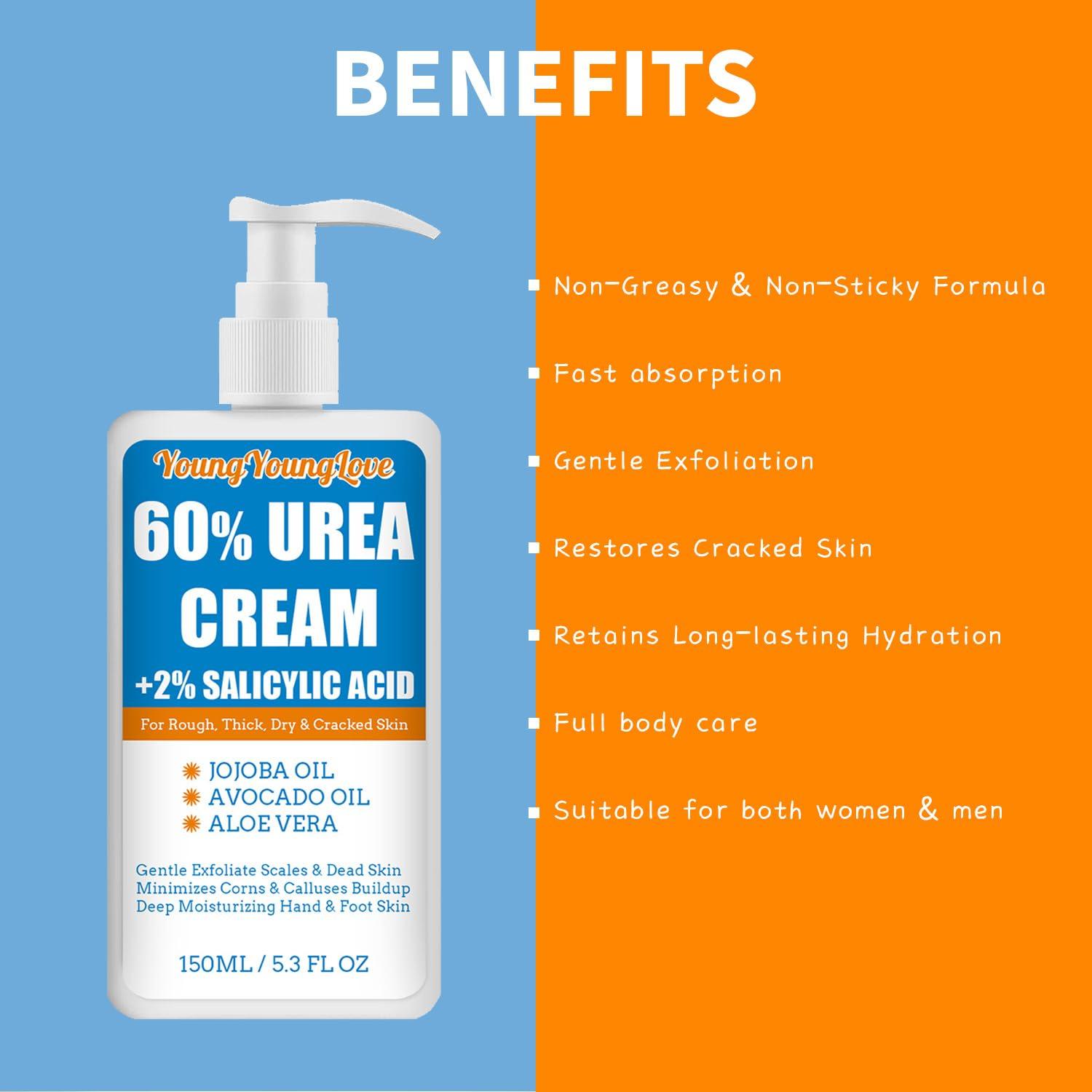 Crema de Urea 60% YOUNGYOUNGLOVE 150ml Hidratante para Pies