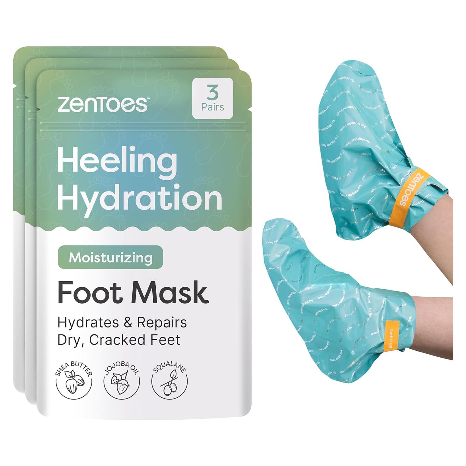 Máscara Hidratante para Pies ZenToes - 3 Pares, Aroma Vainilla