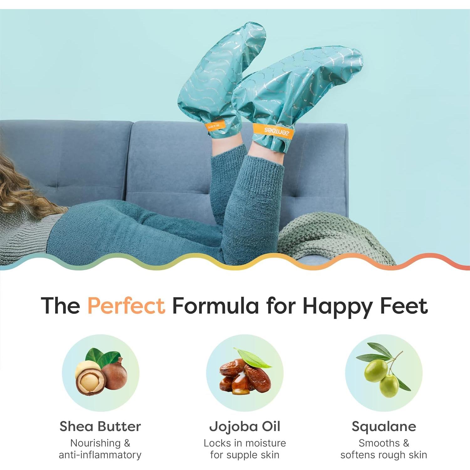 Máscara Hidratante para Pies ZenToes - 3 Pares, Aroma Vainilla