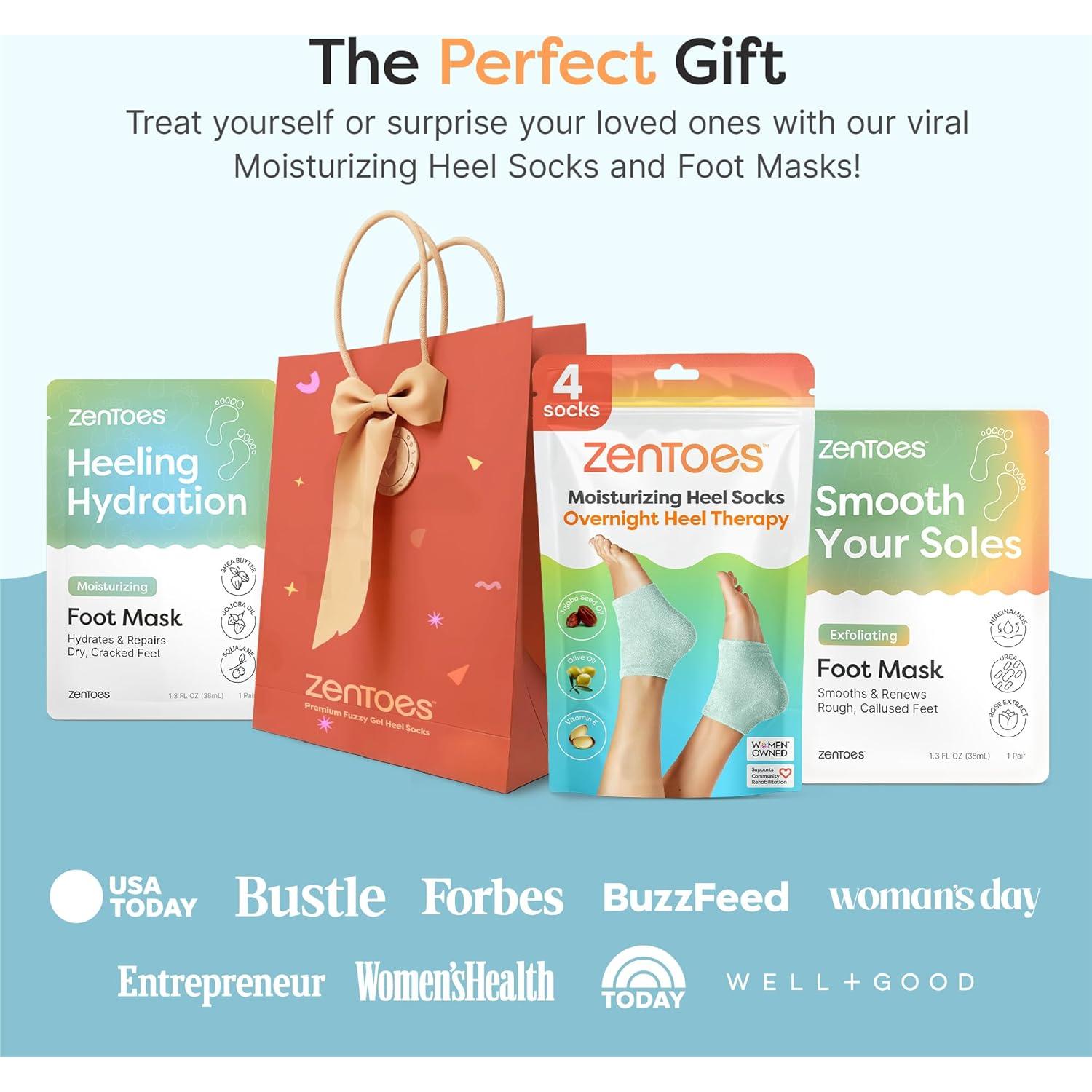 Máscara Hidratante para Pies ZenToes - 3 Pares, Aroma Vainilla