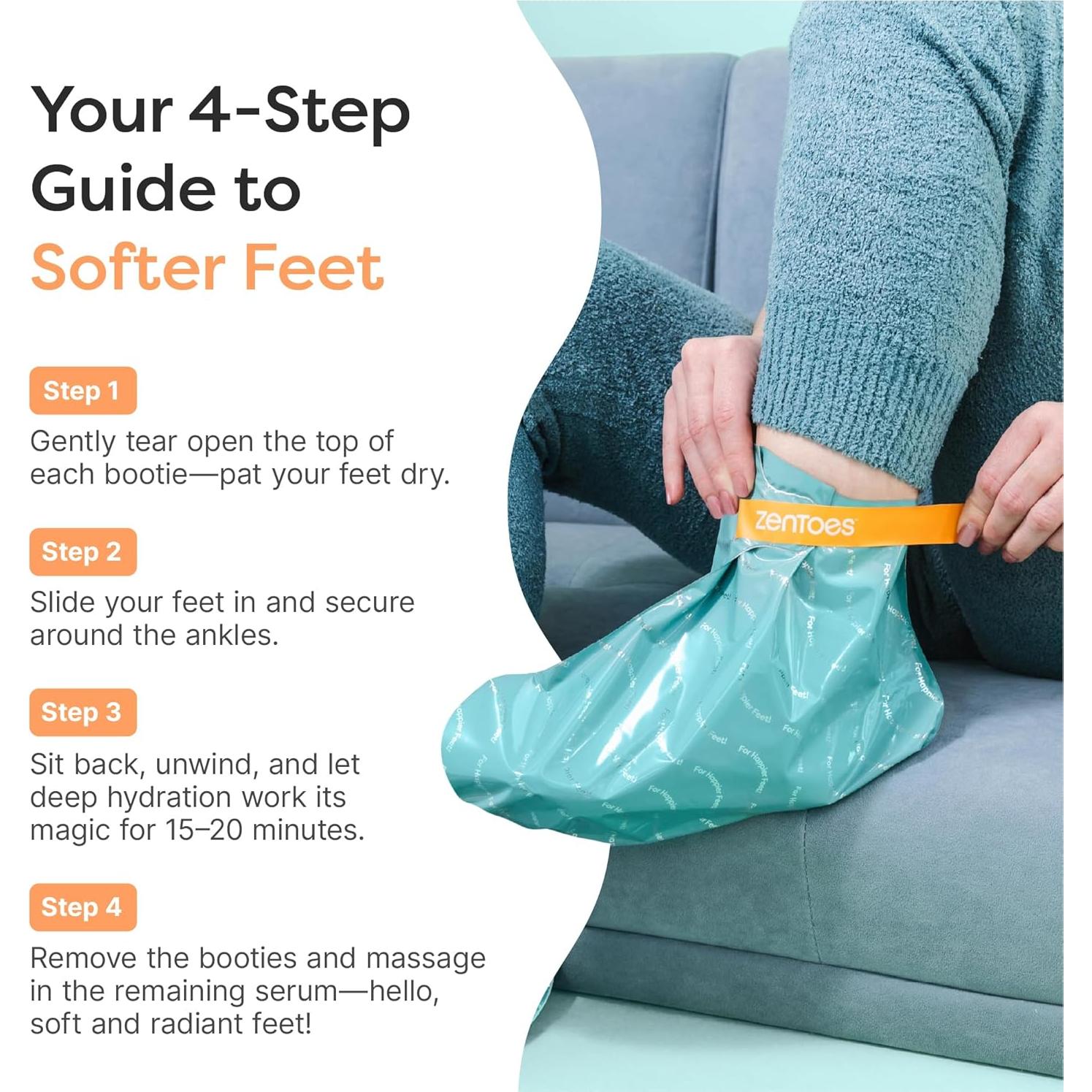 Máscara Hidratante para Pies ZenToes - 3 Pares, Aroma Vainilla