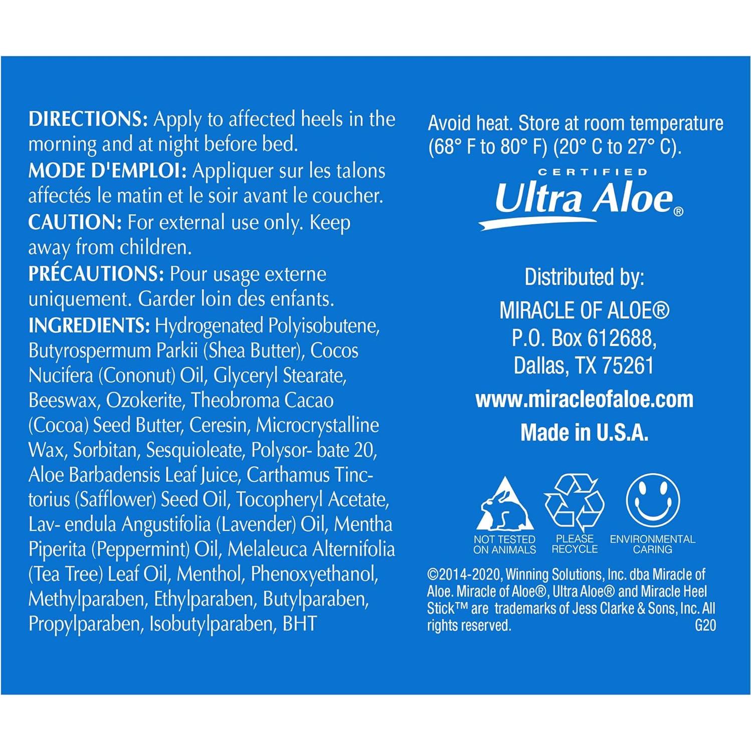 Bálsamo Reparador de Talones Milagro de Aloe 70.87 g - Hidratante