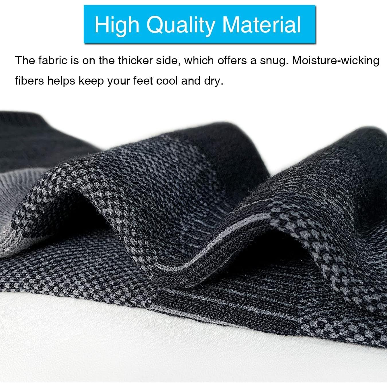 Calcetines de Trabajo APTYID para Hombre Talla 9-12 Negro 6 Pares