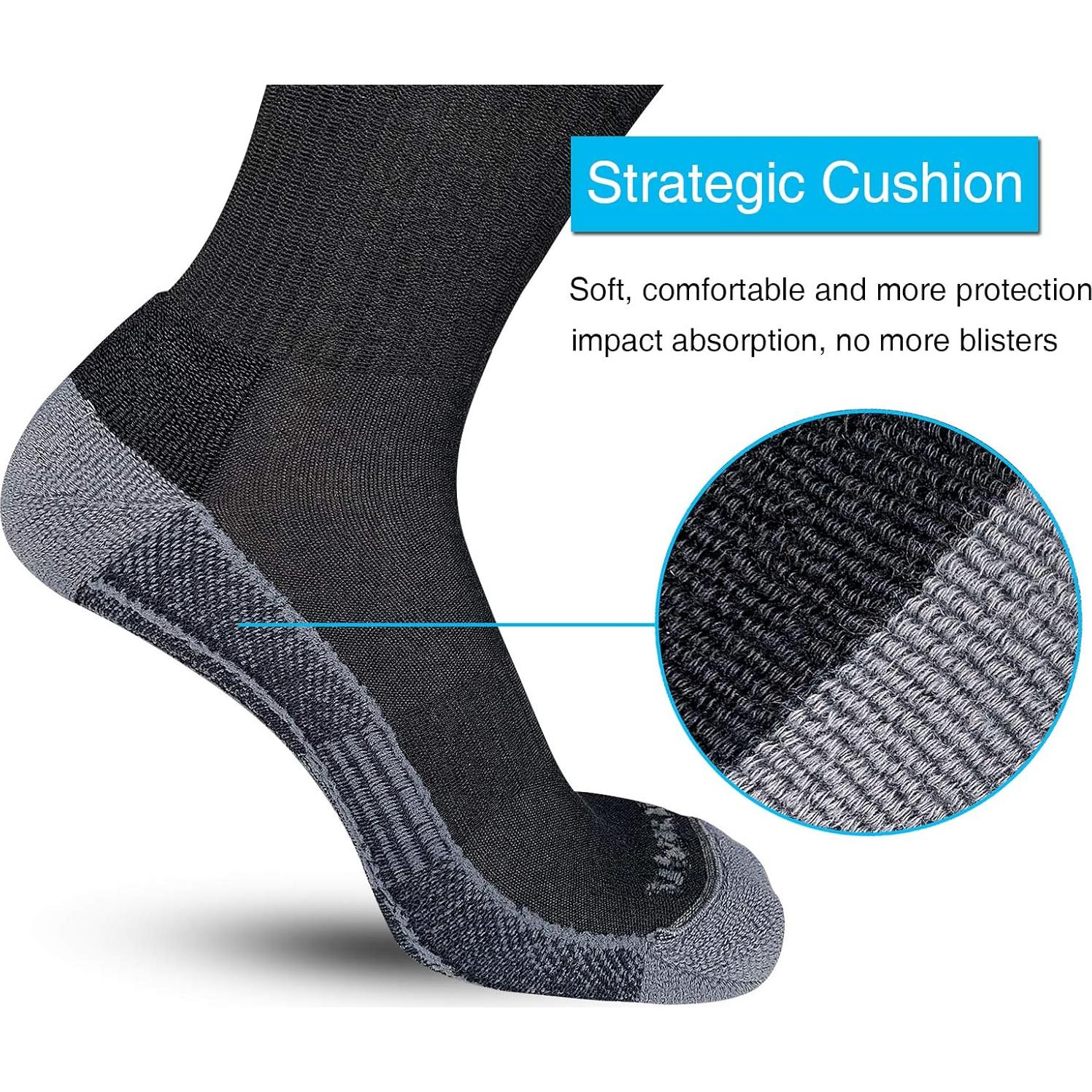 Calcetines de Trabajo APTYID para Hombre Talla 9-12 Negro 6 Pares