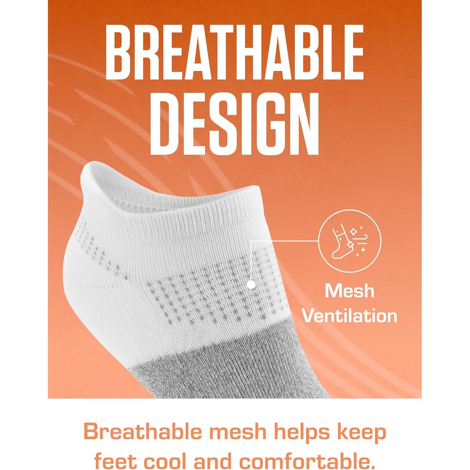 Calcetines No-Show de Rendimiento Sof Sole para Mujeres - 6 Pares